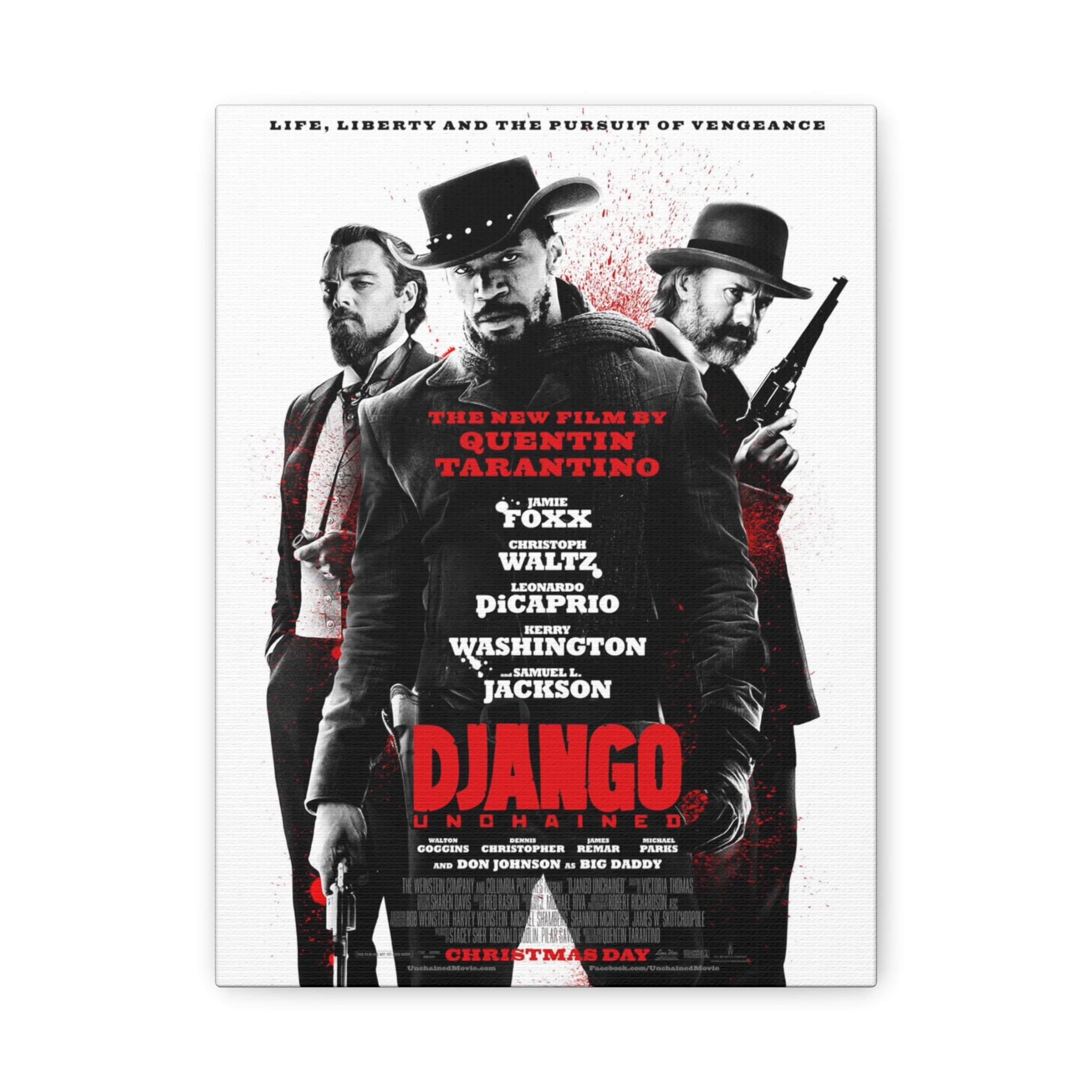 Django Unchained Movie poster - Canvas Art - The Films Point