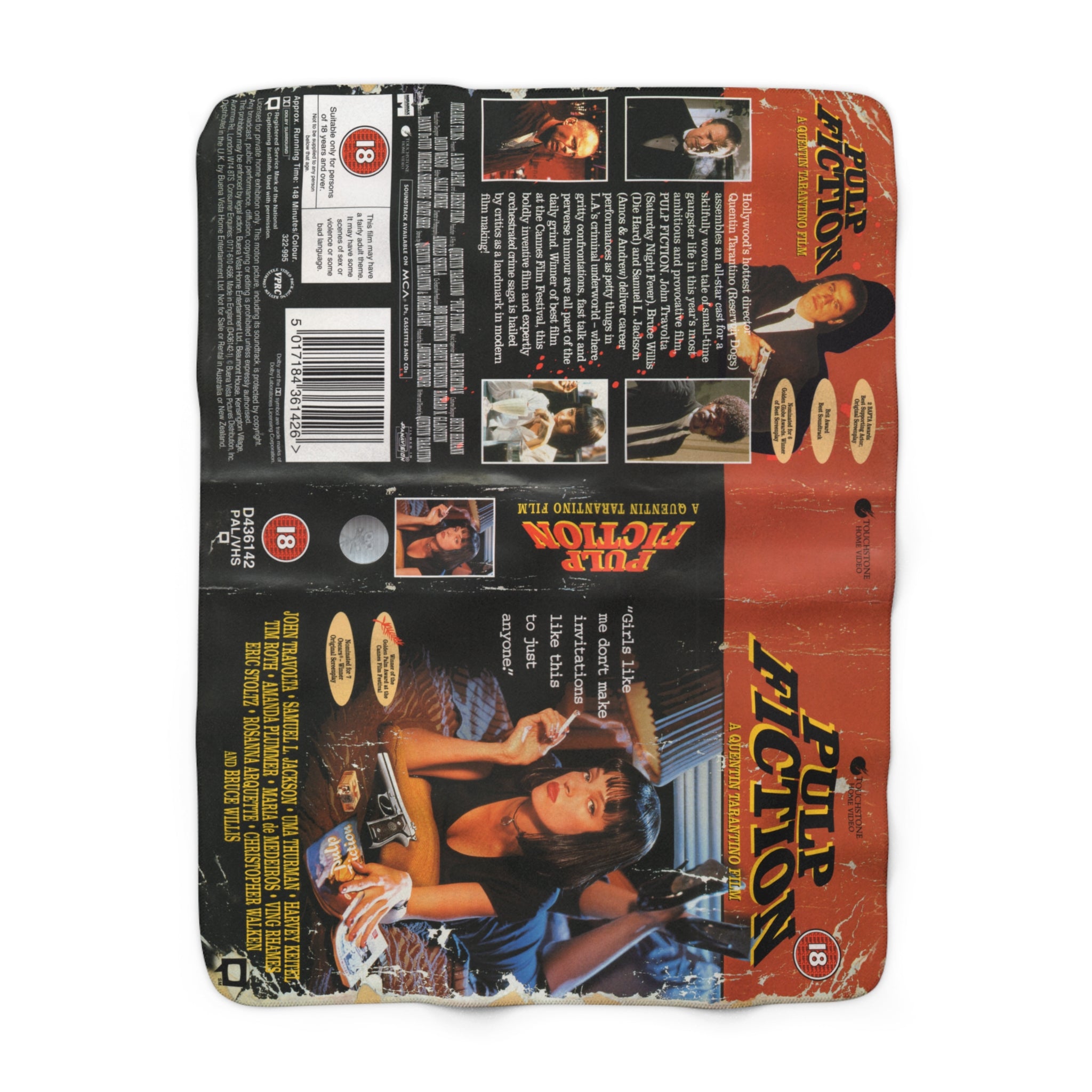 Pulp Fiction VHS Tarantino - Sherpa Blanket