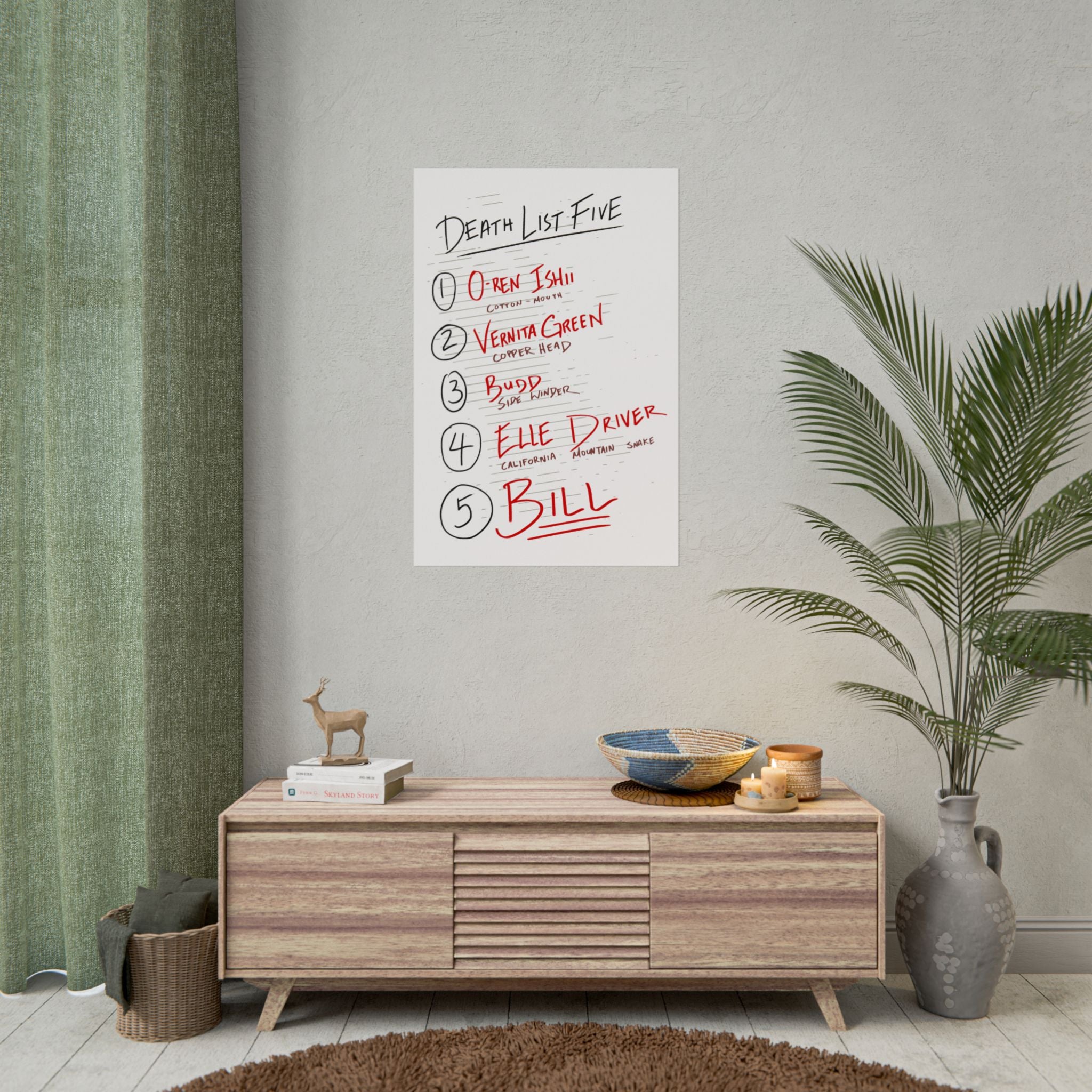 Death List Five Tarantino - Poster - The Films Point