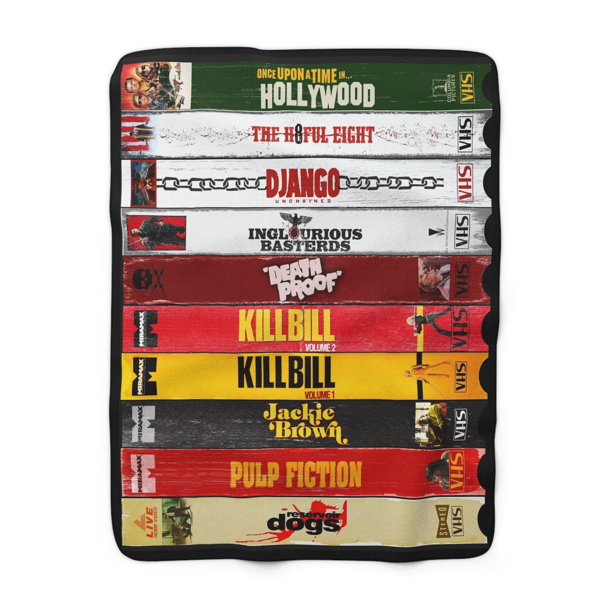 Movie Themed Tarantino VHS Art - Sherpa Blanket