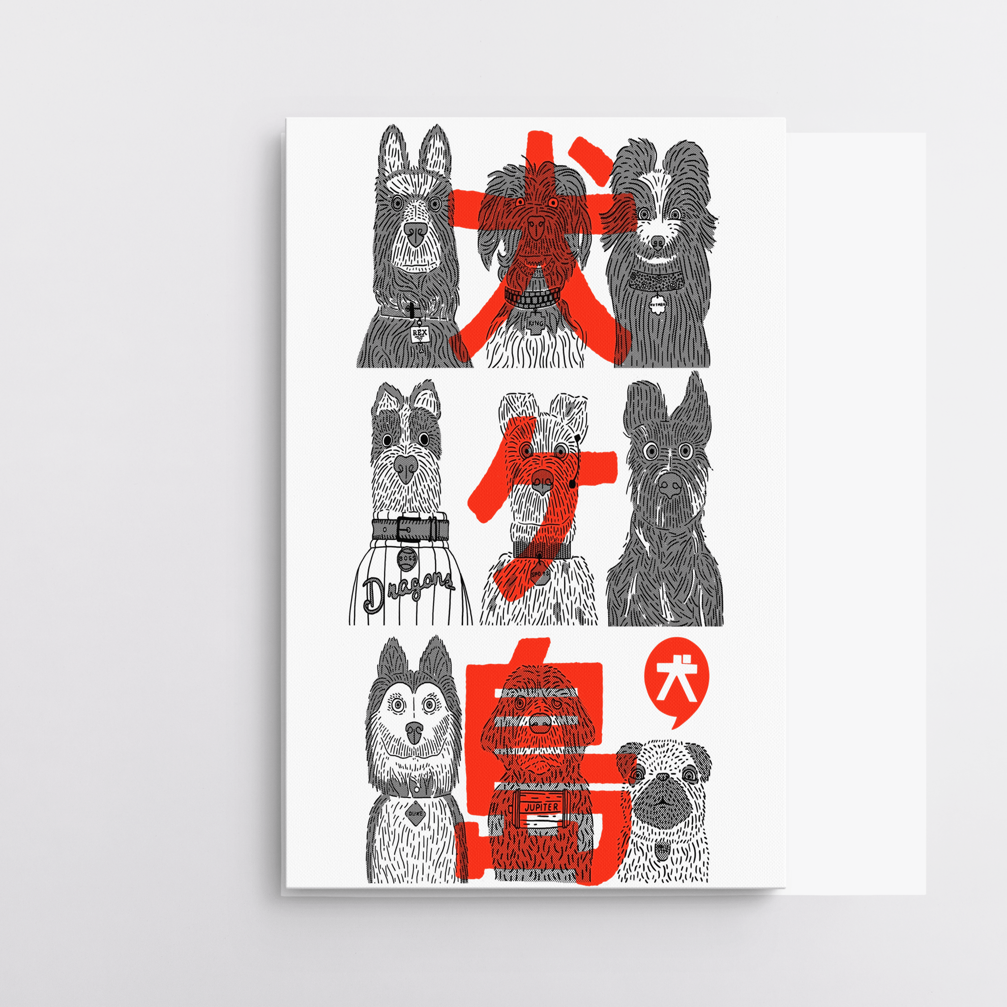 Isle Of Dogs - Canvas Art - The Films Point