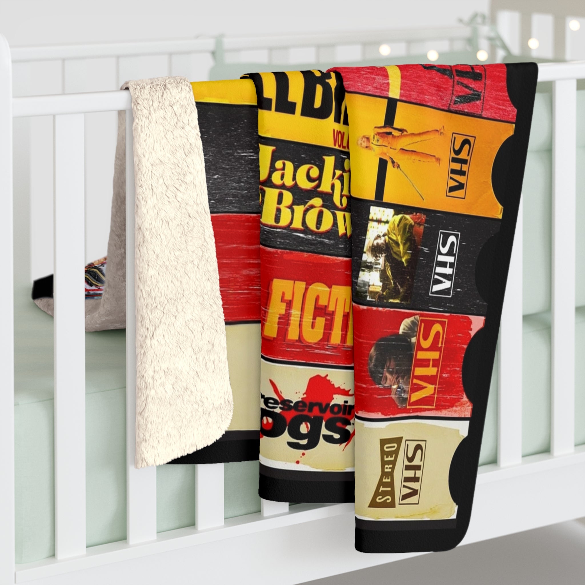 Movie Themed Tarantino VHS Art - Sherpa Blanket