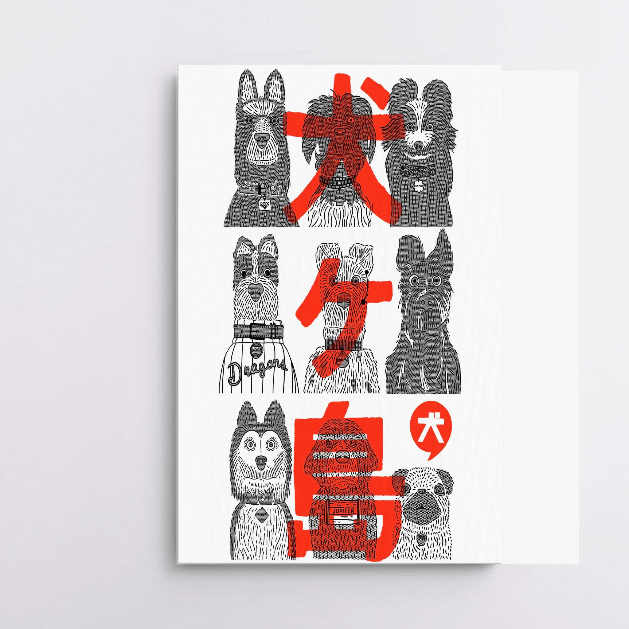 Isle Of Dogs - Canvas Art - The Films Point