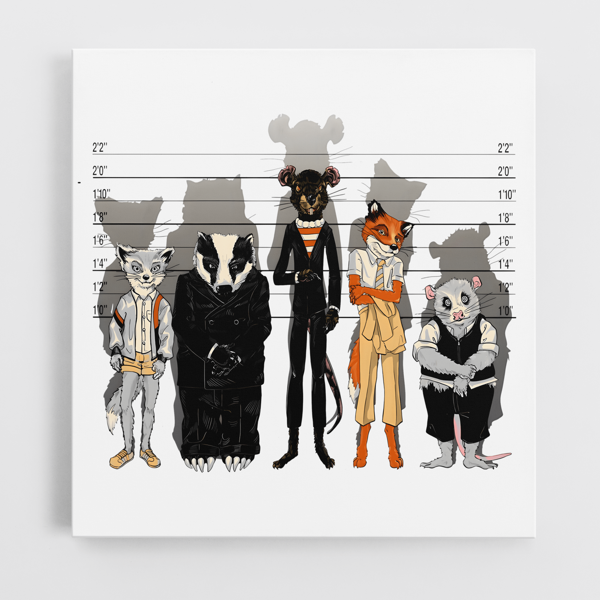 Unusual Suspects Fantastic Mr Fox - Canvas Art - The Films Point