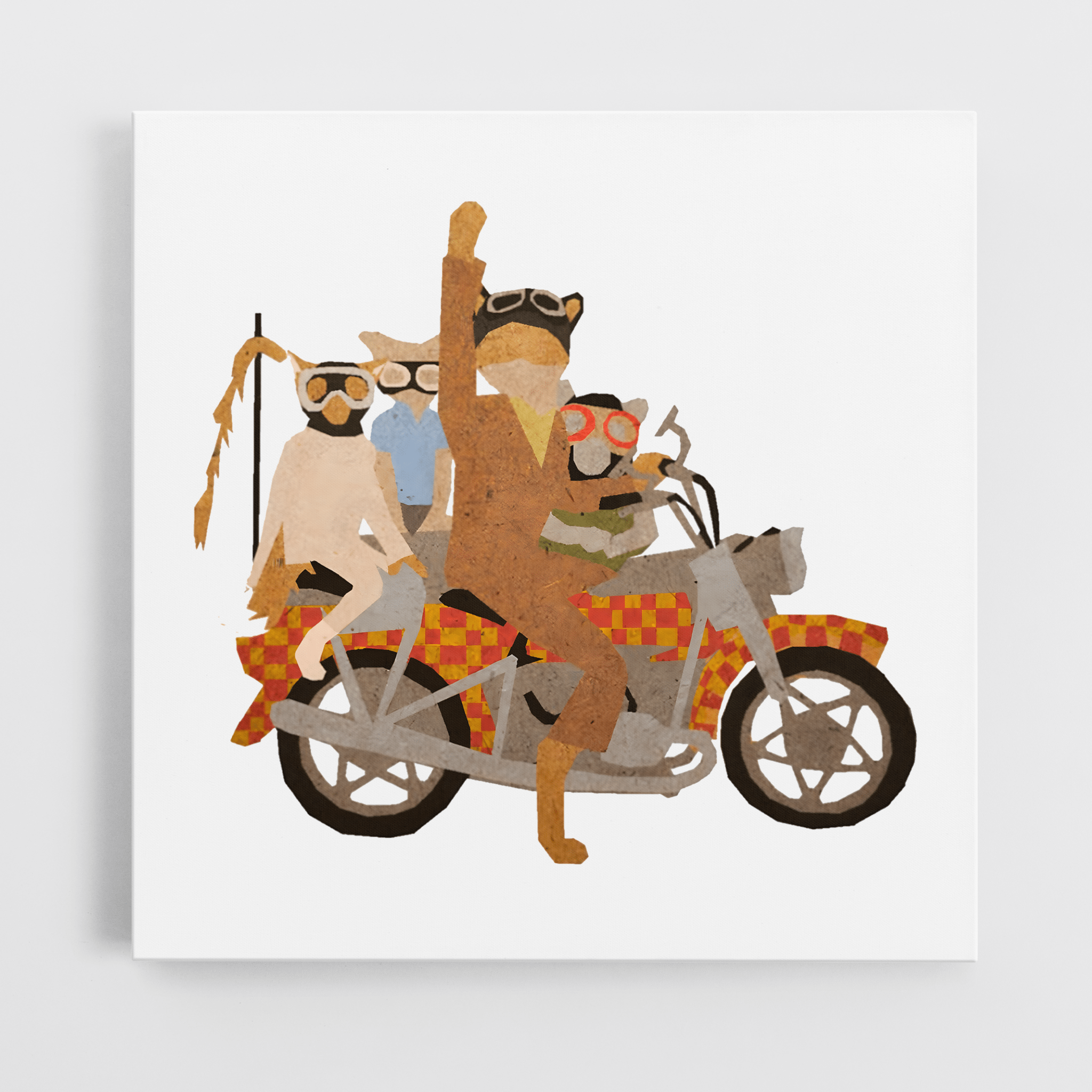 Fantastic Mr Fox Motorcycle - Canvas Art - The Films Point