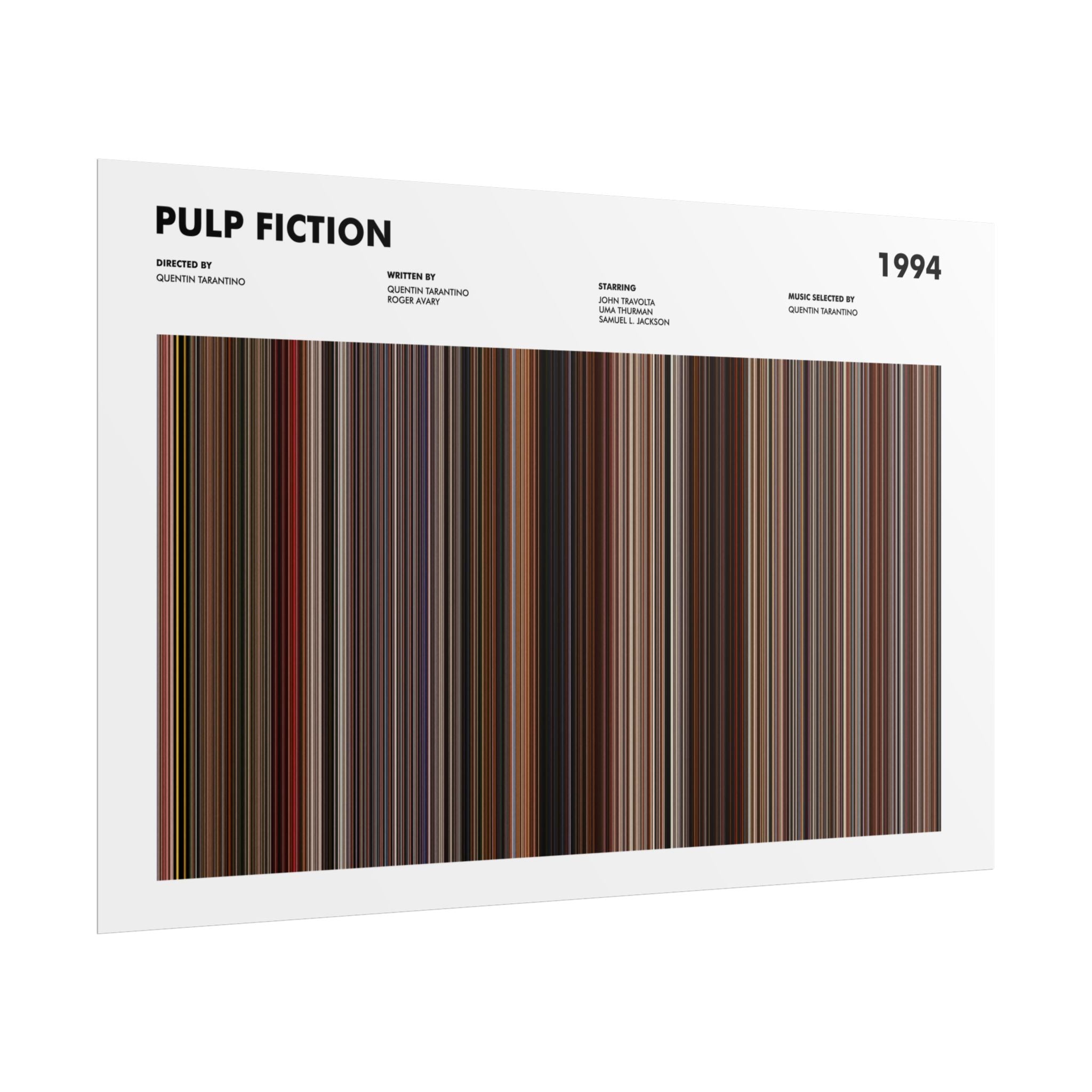 Pulp Fiction Movie Barcode - Poster - The Films Point
