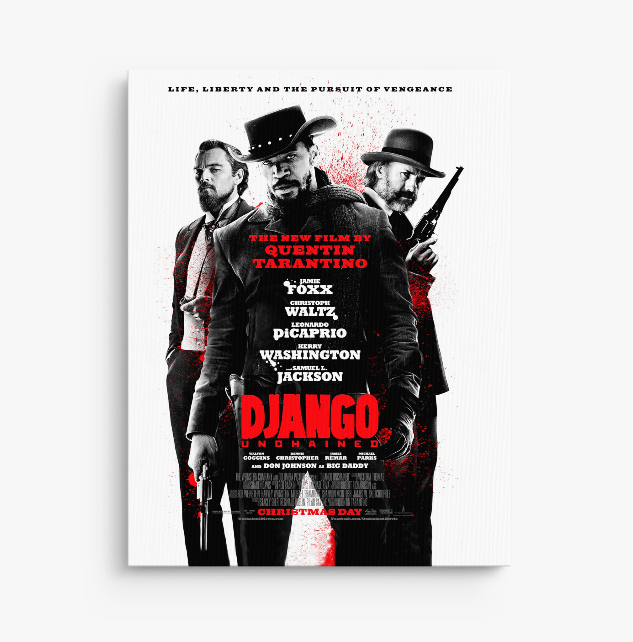 Django Unchained Movie poster - Canvas Art - The Films Point