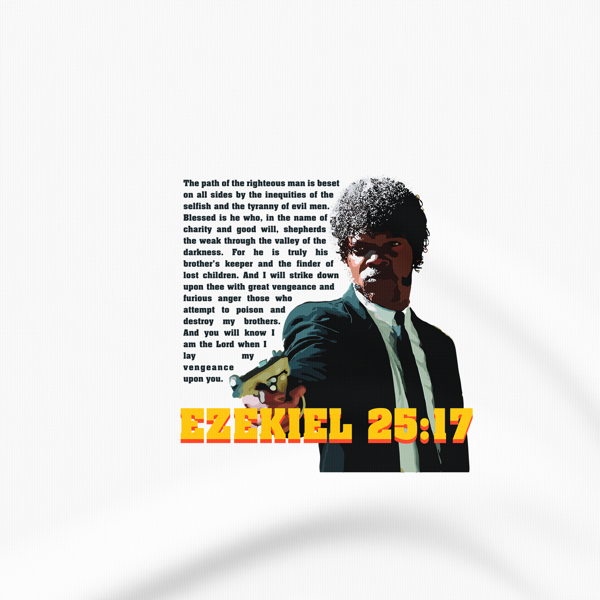 Ezekiel 25:17 Jules Winnfield - T-Shirt - The Films Point