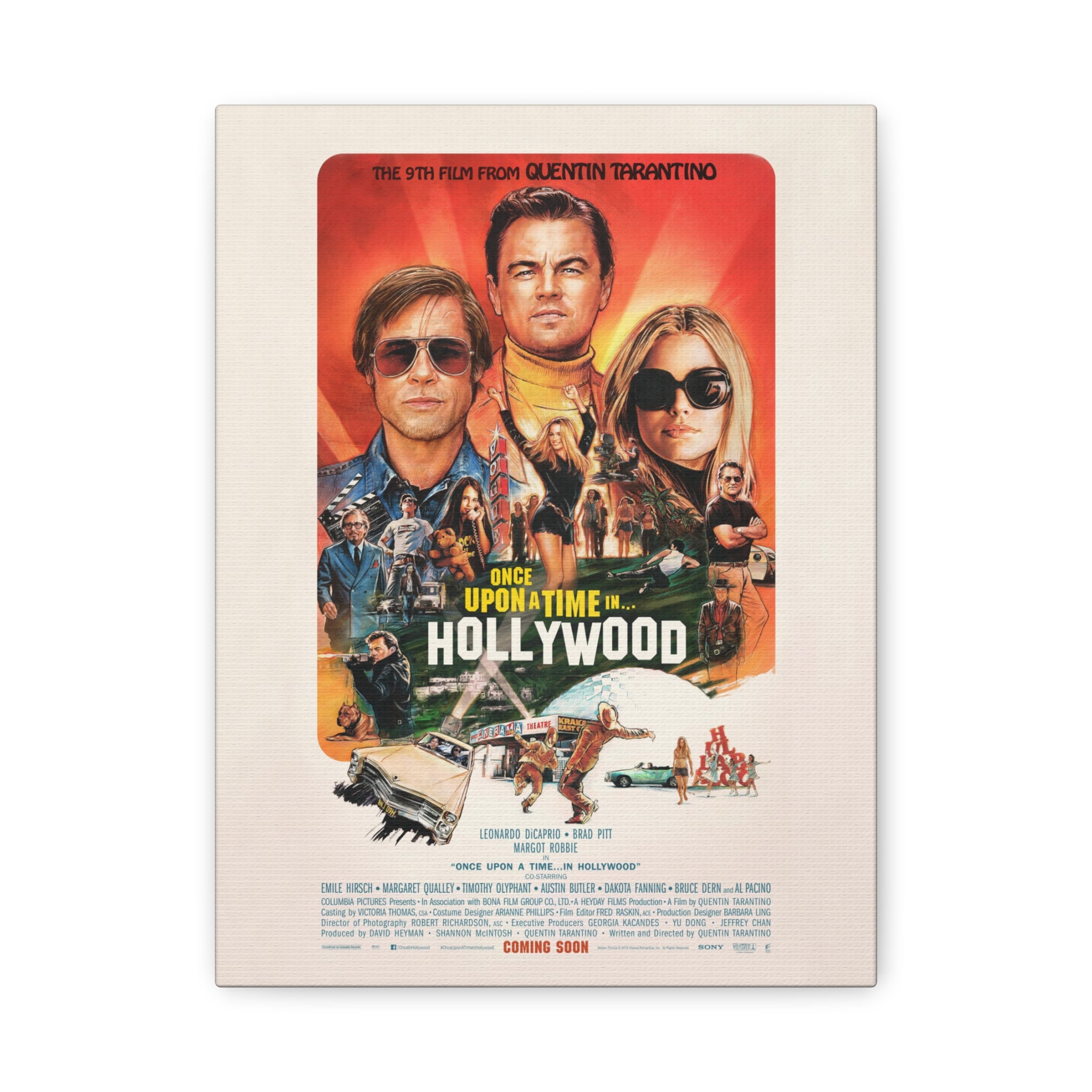 Once Upon a Time in Hollywood Movie poster - Canvas Art - The Films Point