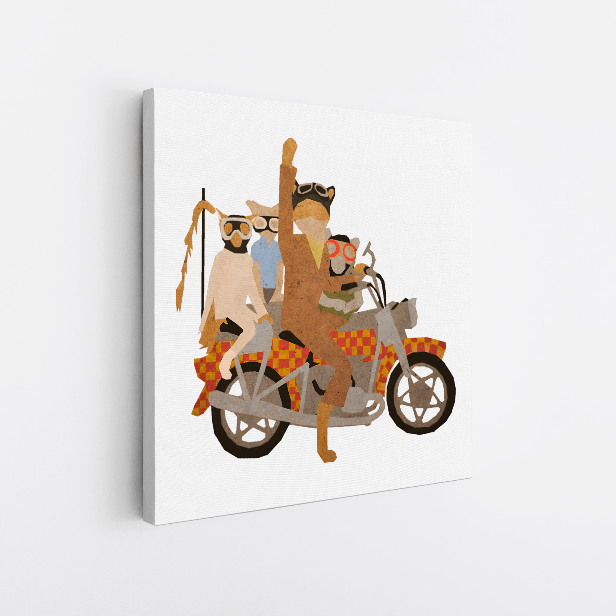 Fantastic Mr Fox Motorcycle - Canvas Art - The Films Point