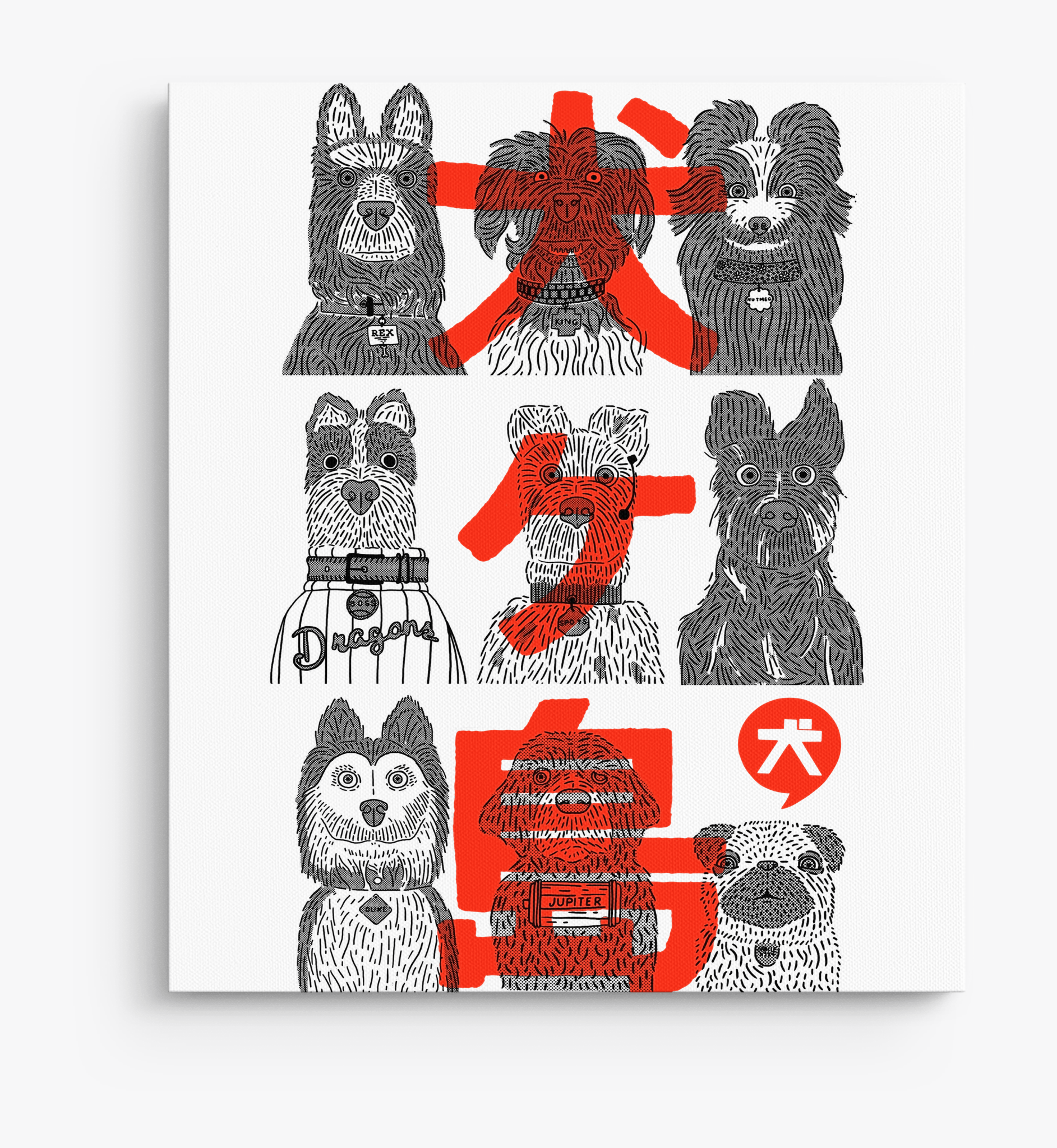 Isle Of Dogs - Canvas Art - The Films Point