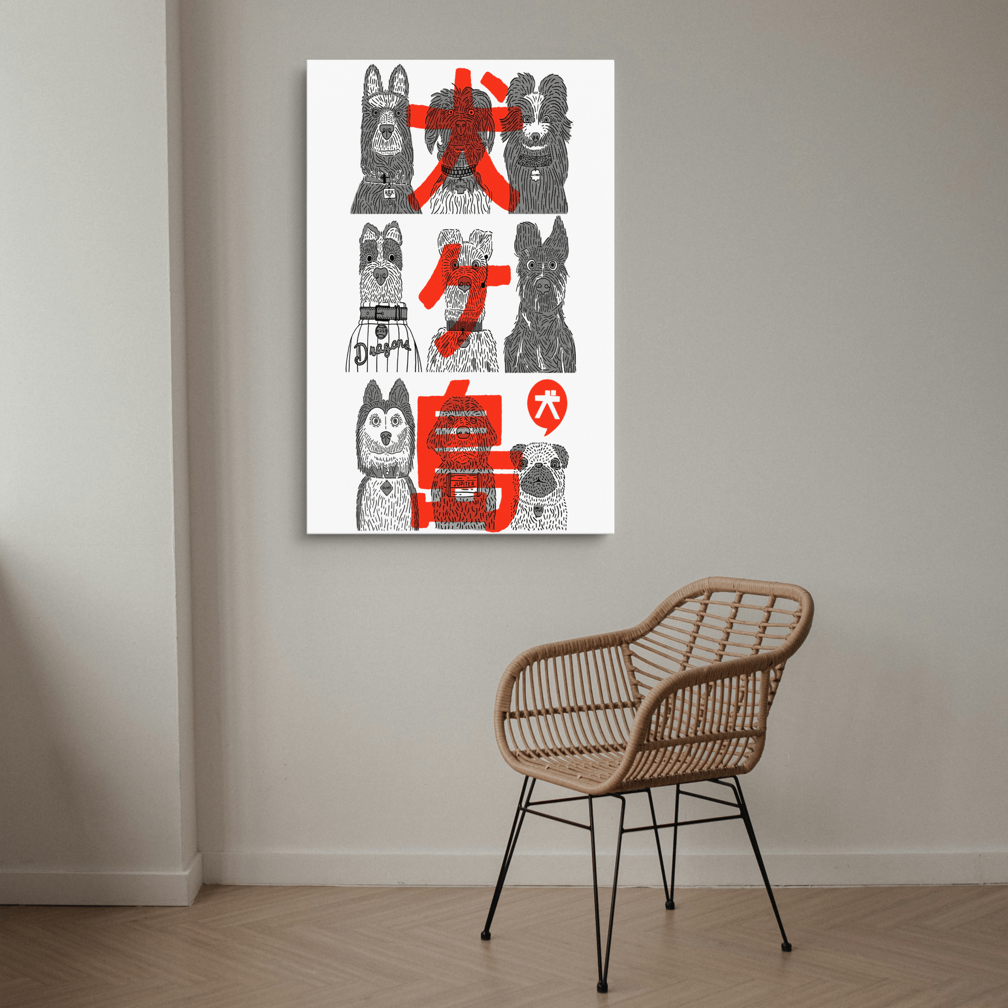 Isle Of Dogs - Canvas Art - The Films Point