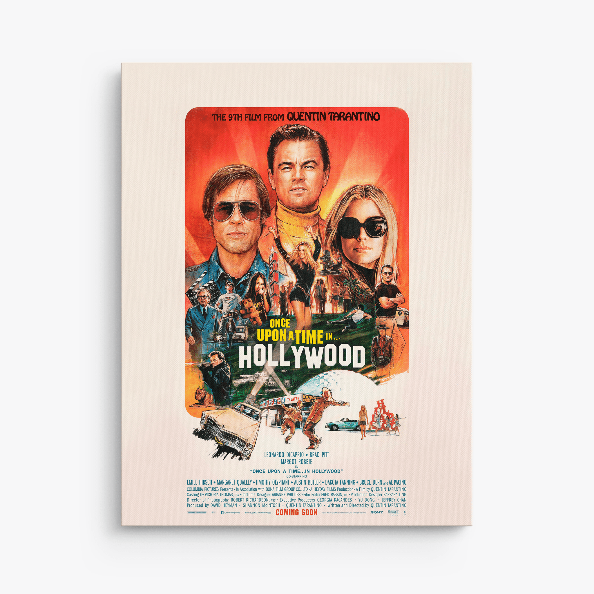 Once Upon a Time in Hollywood Movie poster - Canvas Art - The Films Point