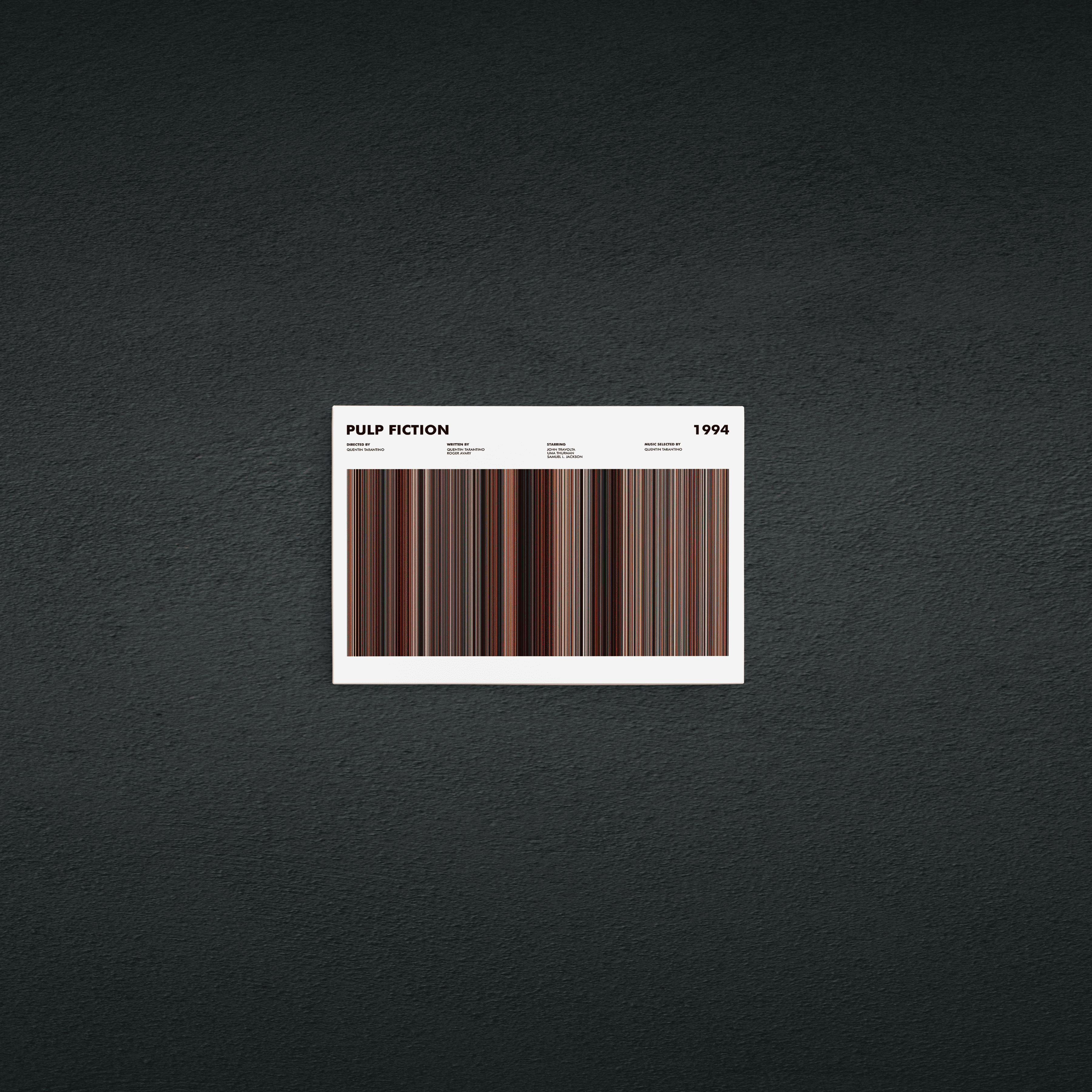 Pulp Fiction Movie Barcode - Canvas