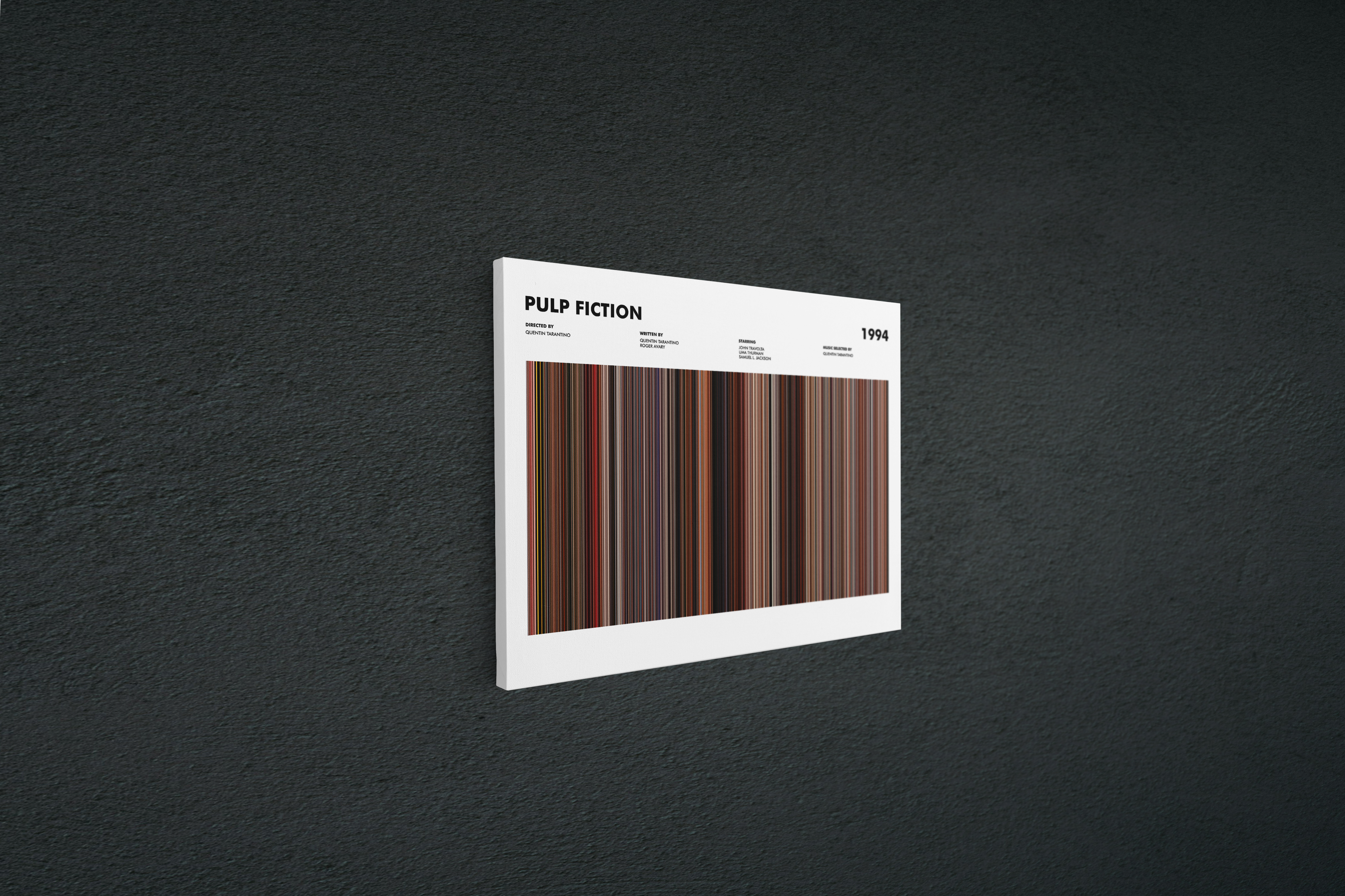 Pulp Fiction Movie Barcode - Canvas