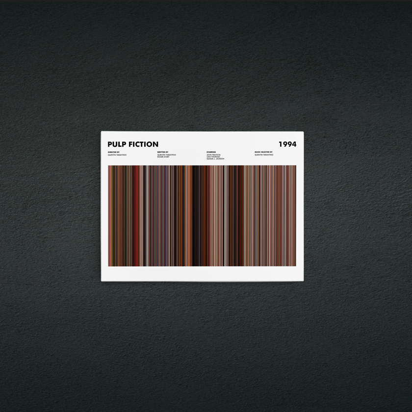 Pulp Fiction Movie Barcode - Canvas