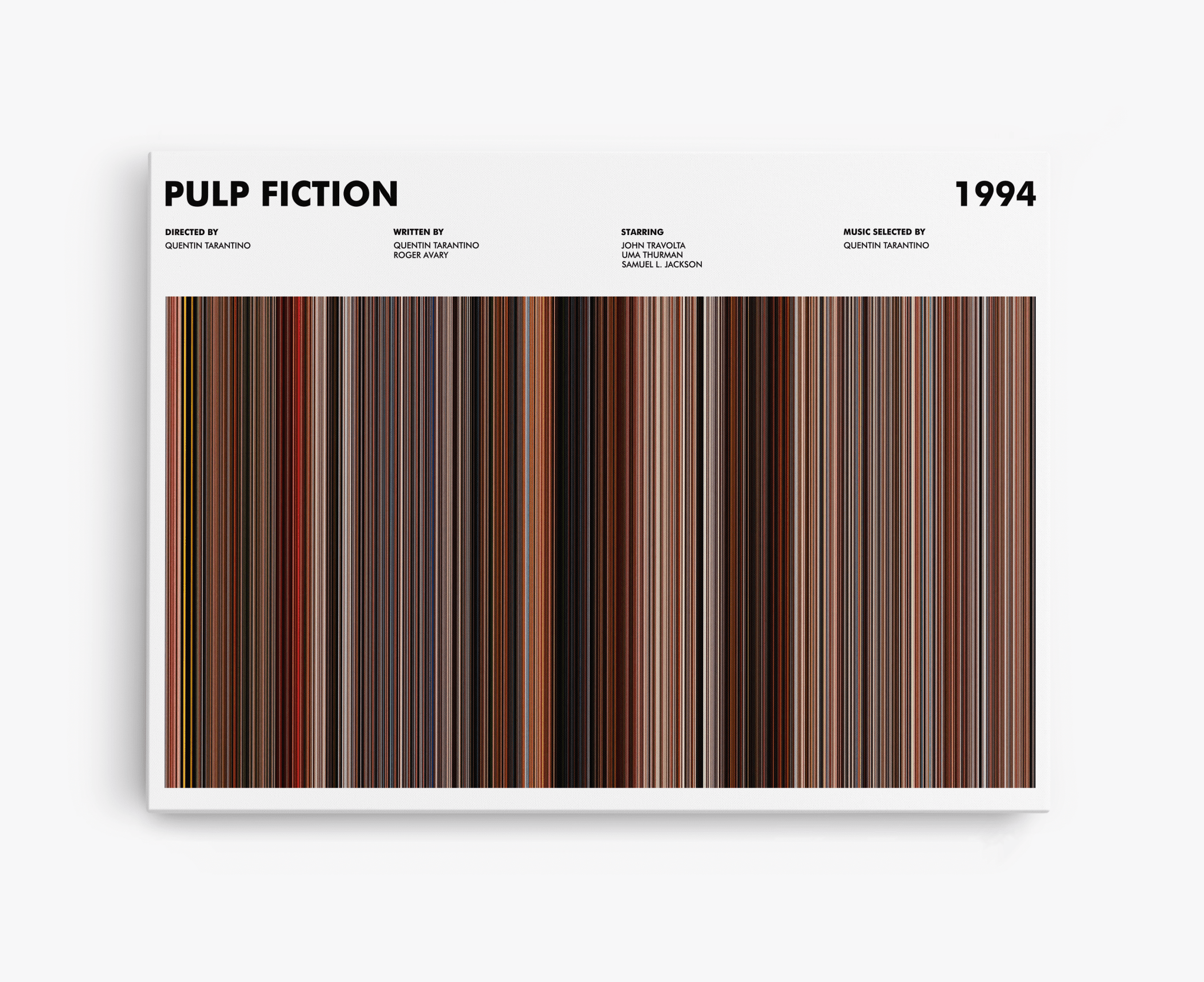 Pulp Fiction Movie Barcode - Canvas Art - The Films Point