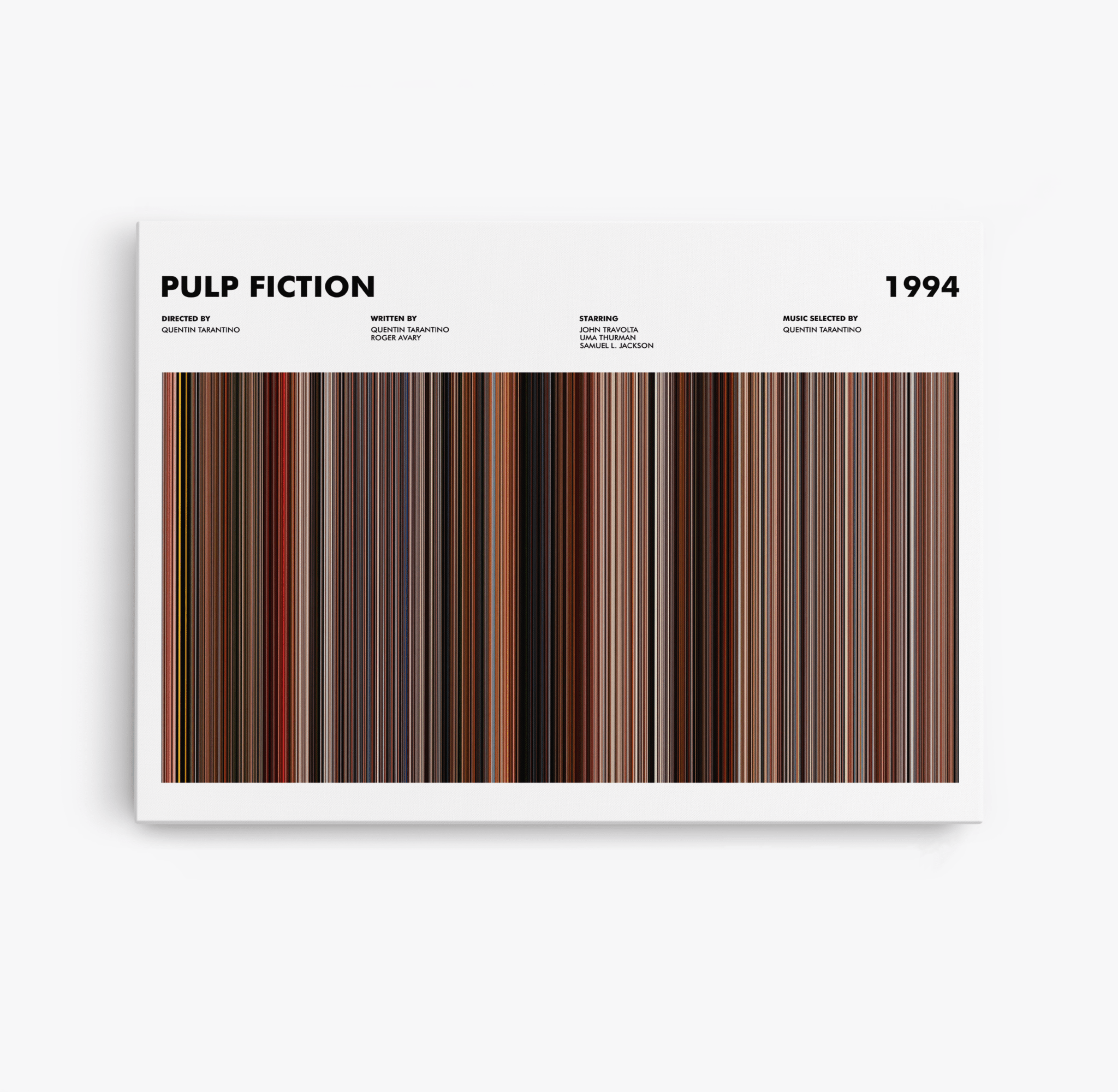 Pulp Fiction Movie Barcode - Canvas Art - The Films Point