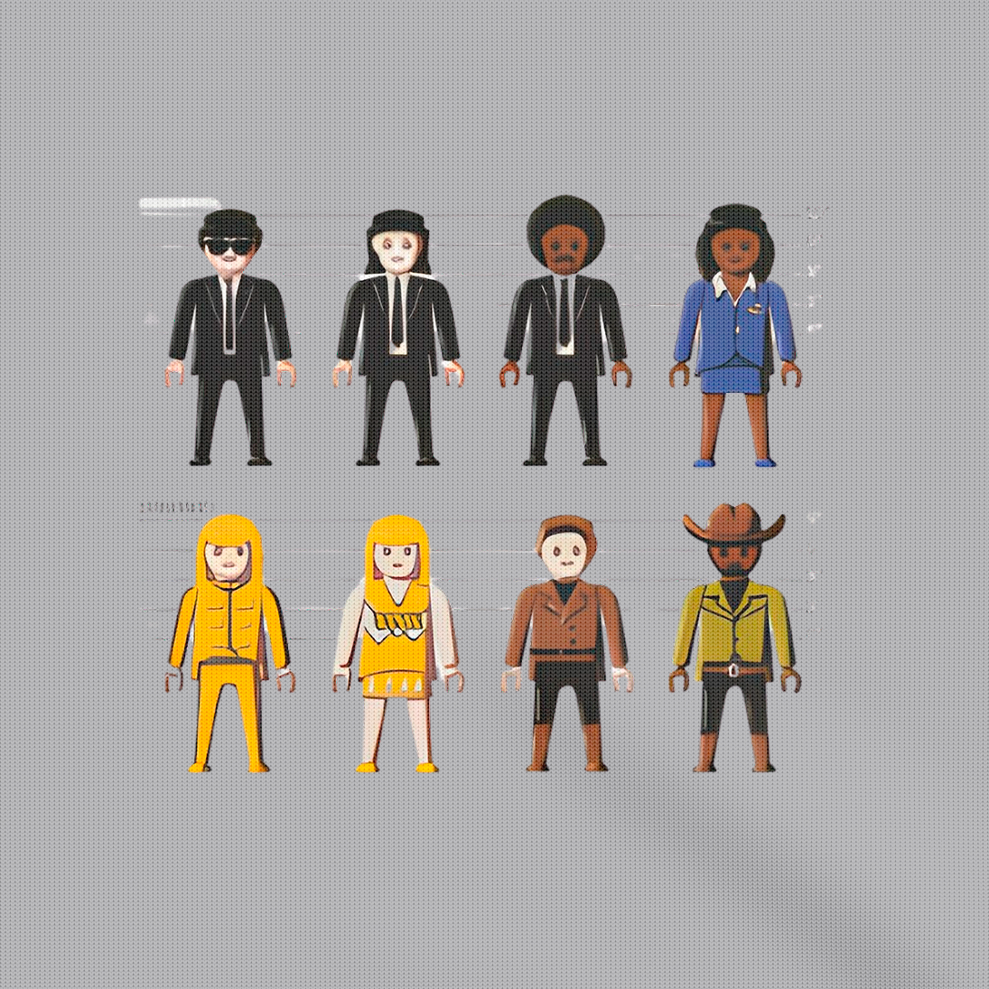 Tarantino Character Lineup - T-Shirt