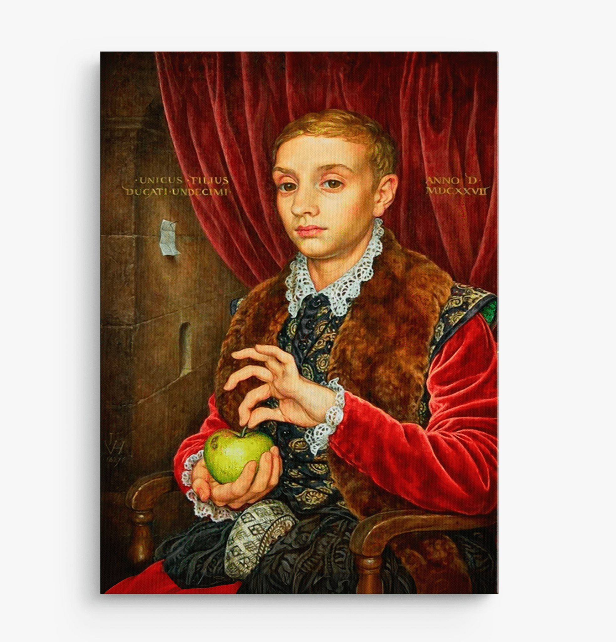 Boy with apple The Grand Budapest Hotel - Canvas Art - The Films Point