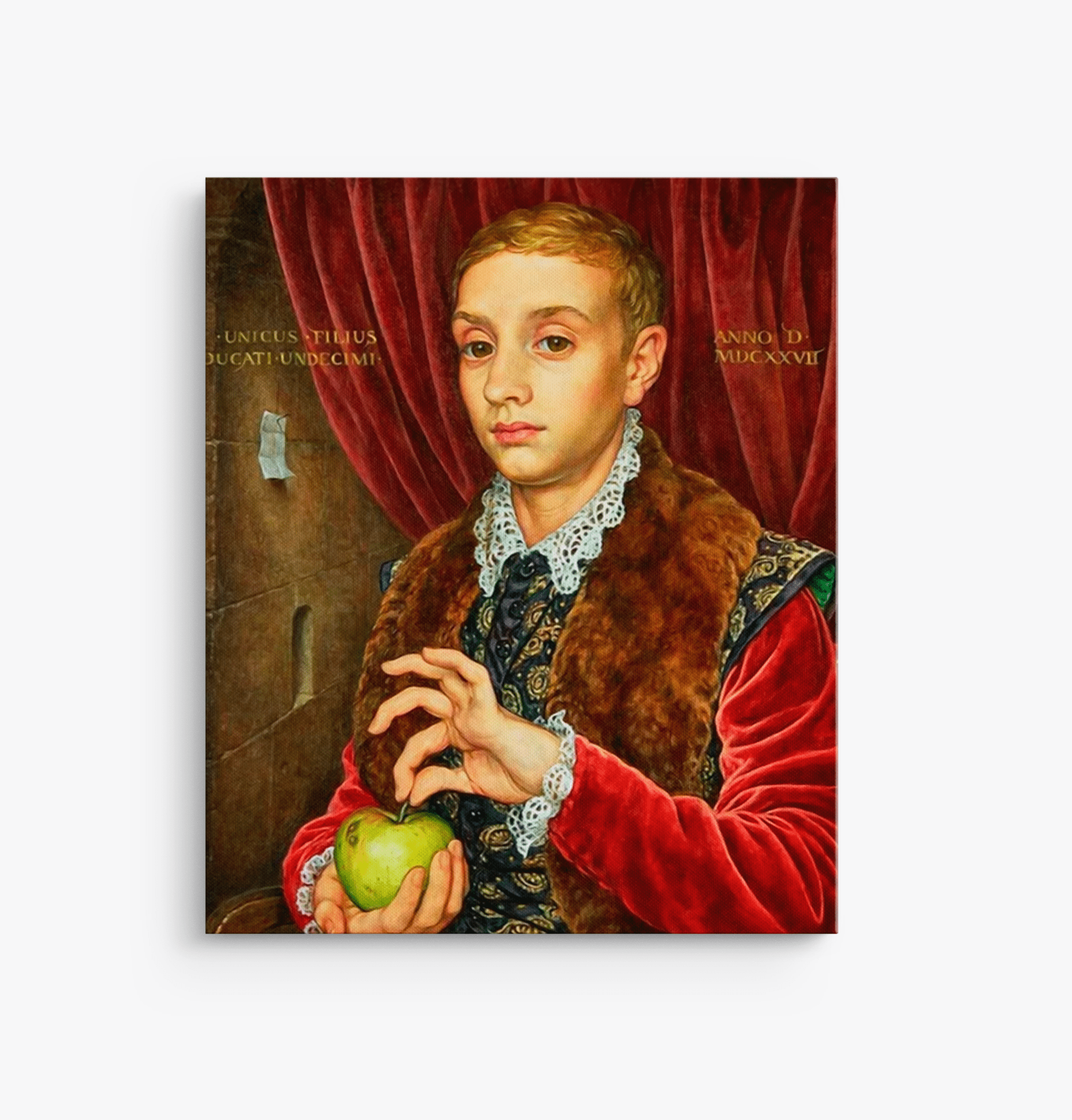 Boy with apple The Grand Budapest Hotel - Canvas Art - The Films Point