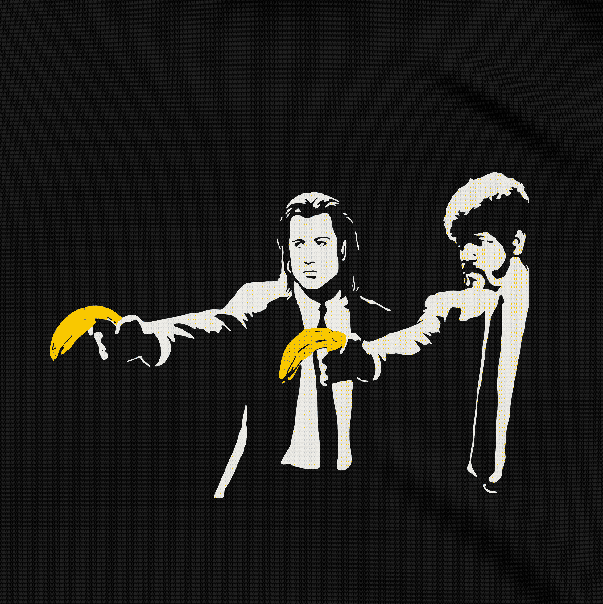 The Luckiest Duo Pulp Fiction Bansky Banana - T-Shirt - The Films Point