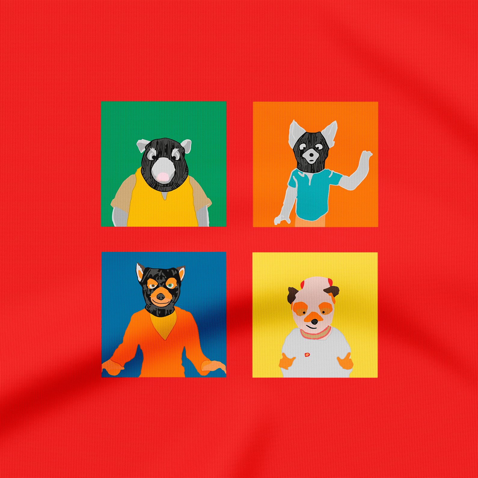 Wes Anderson Mr. Fox Squares - Sweatshirt - The Films Point