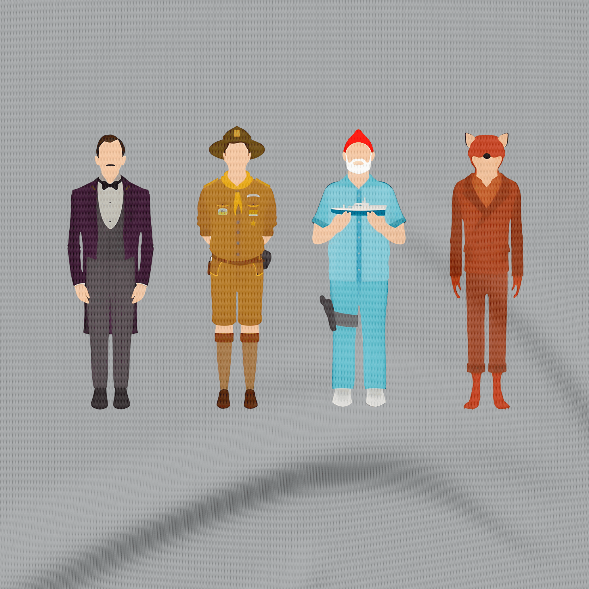 Wes Anderson Characters - Hoodie - The Films Point