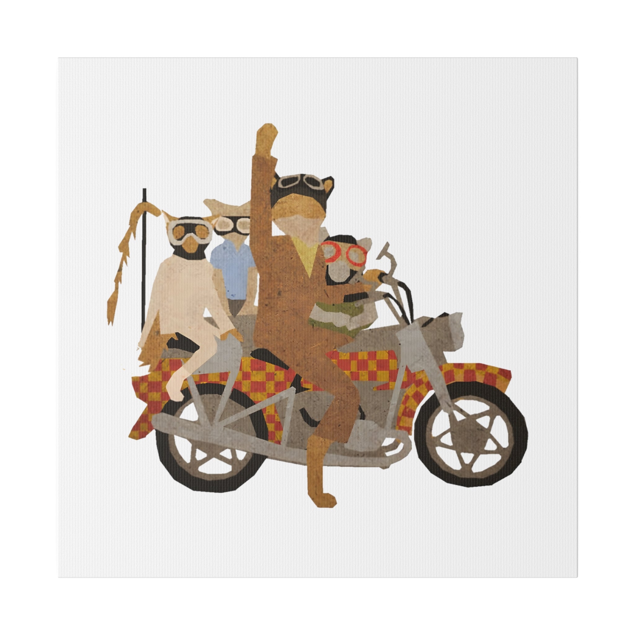Fantastic Mr Fox Motorcycle Wes Anderson - Canvas Art
