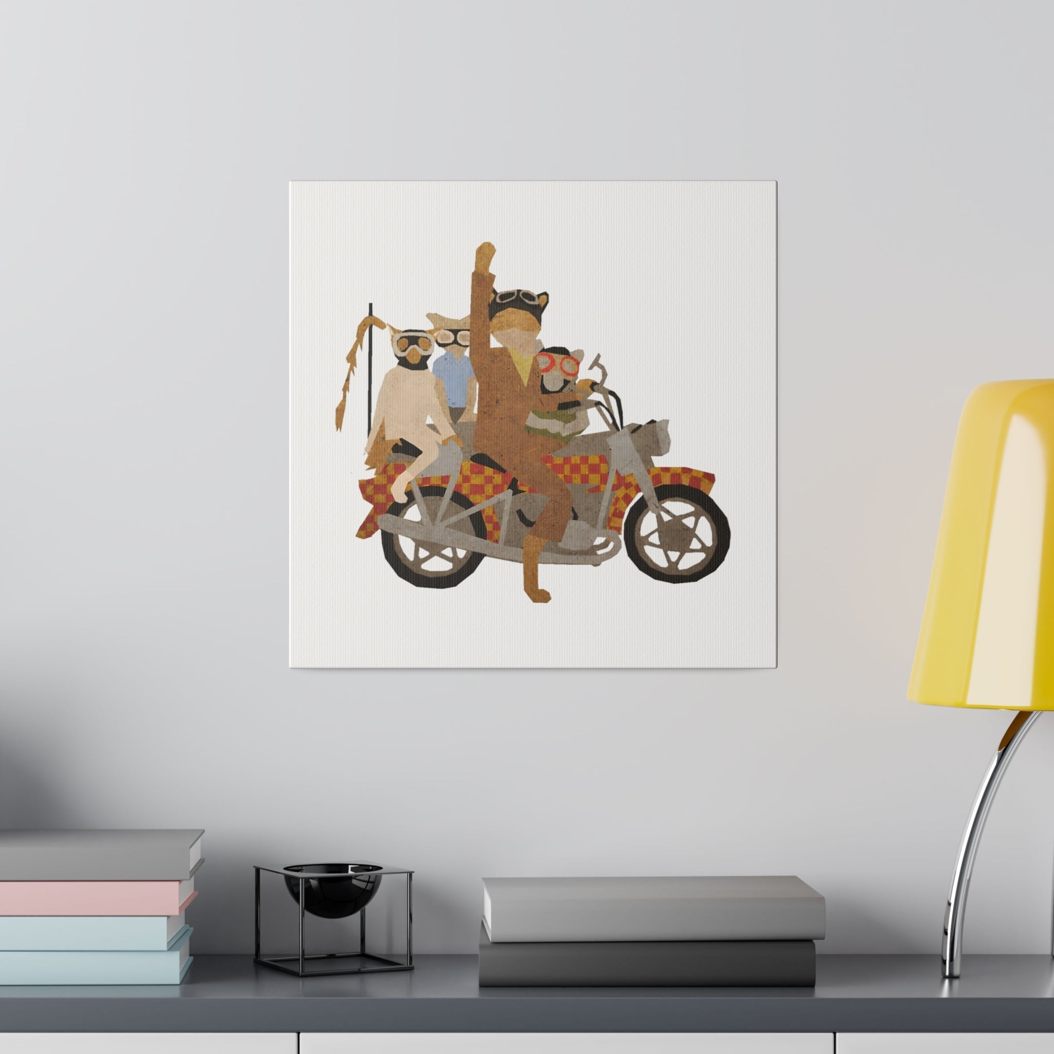 Fantastic Mr Fox Motorcycle Wes Anderson - Canvas Art