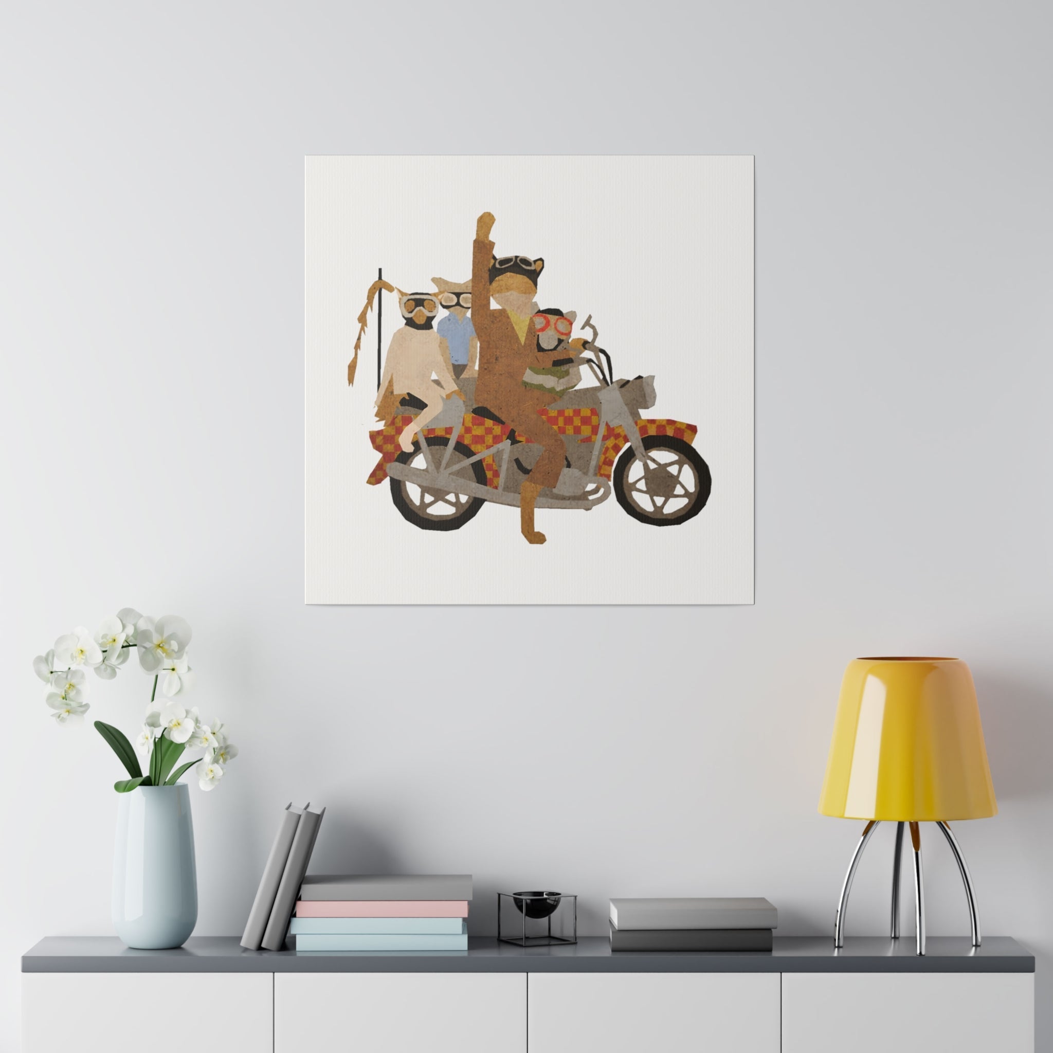 Fantastic Mr Fox Motorcycle Wes Anderson - Canvas Art