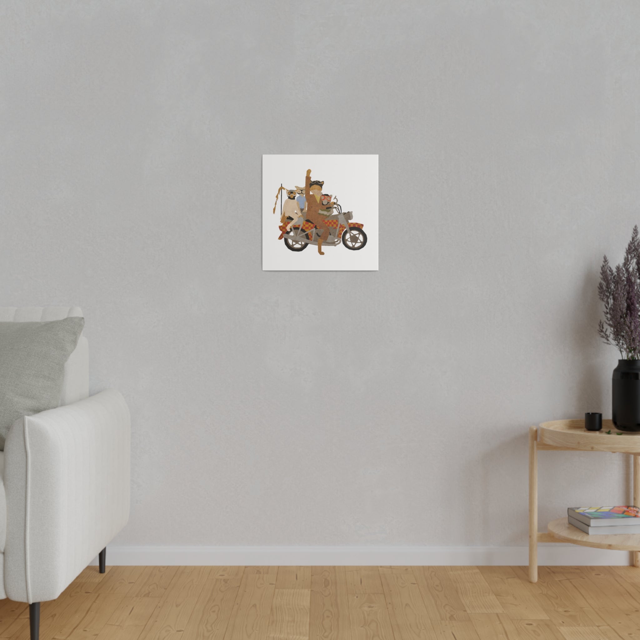 Fantastic Mr Fox Motorcycle Wes Anderson - Canvas Art