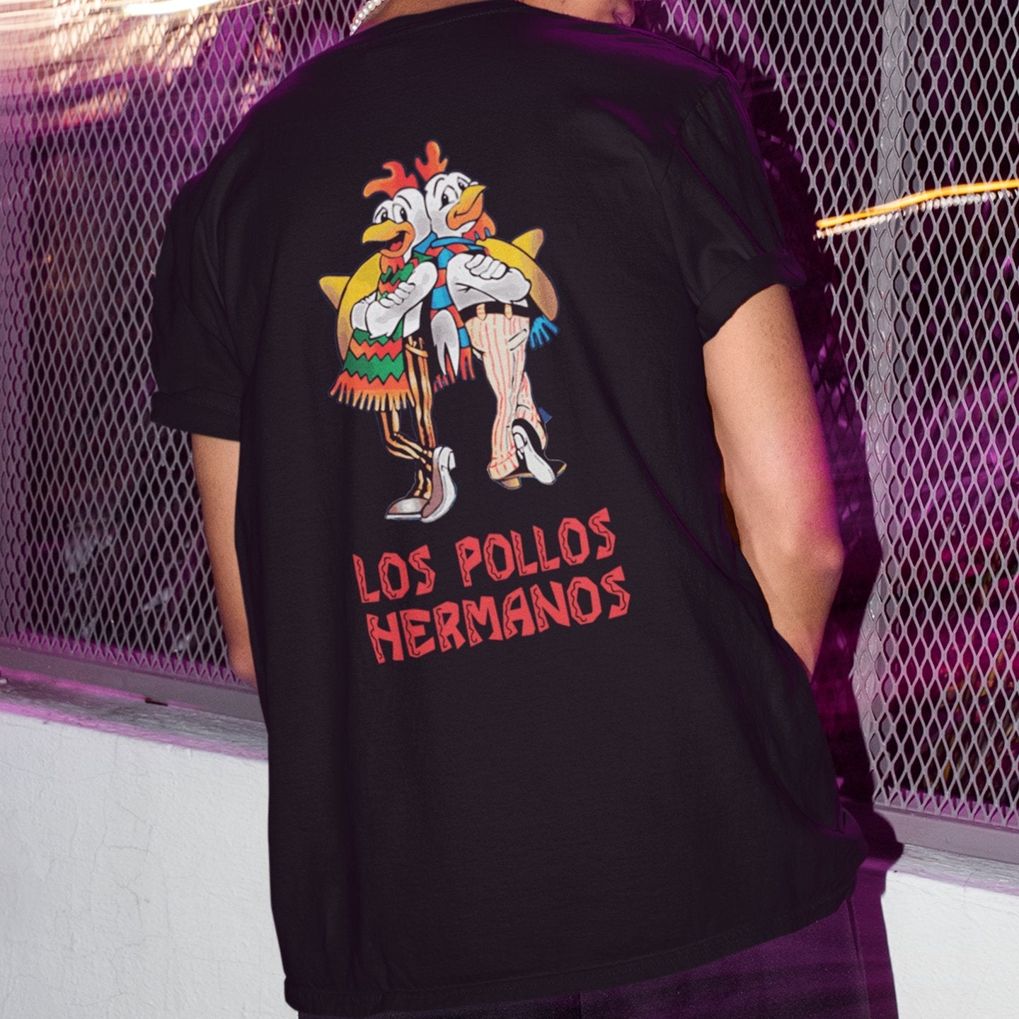 Los Pollos Hermanos Back Print - T-Shirt - The Films Point
