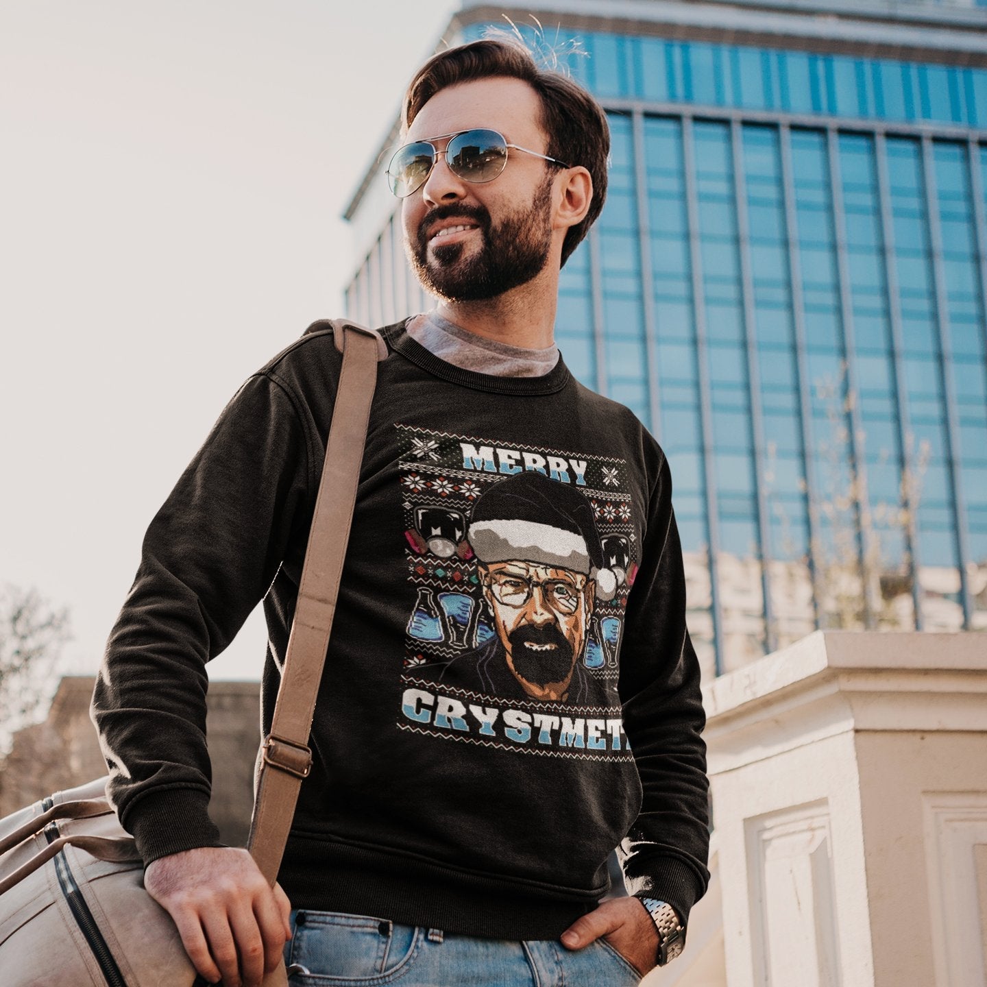 Merry Crystmeth Breaking Bad - Ugly Sweatshirt - The Films Point
