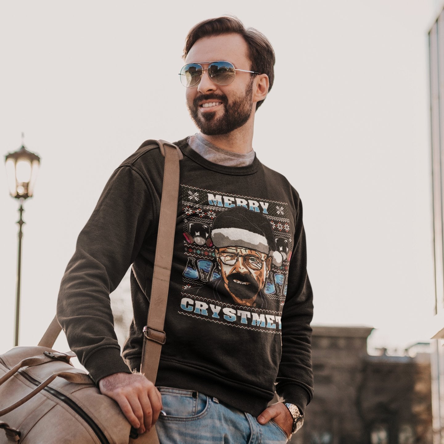 Merry Crystmeth Breaking Bad - Ugly Sweatshirt - The Films Point