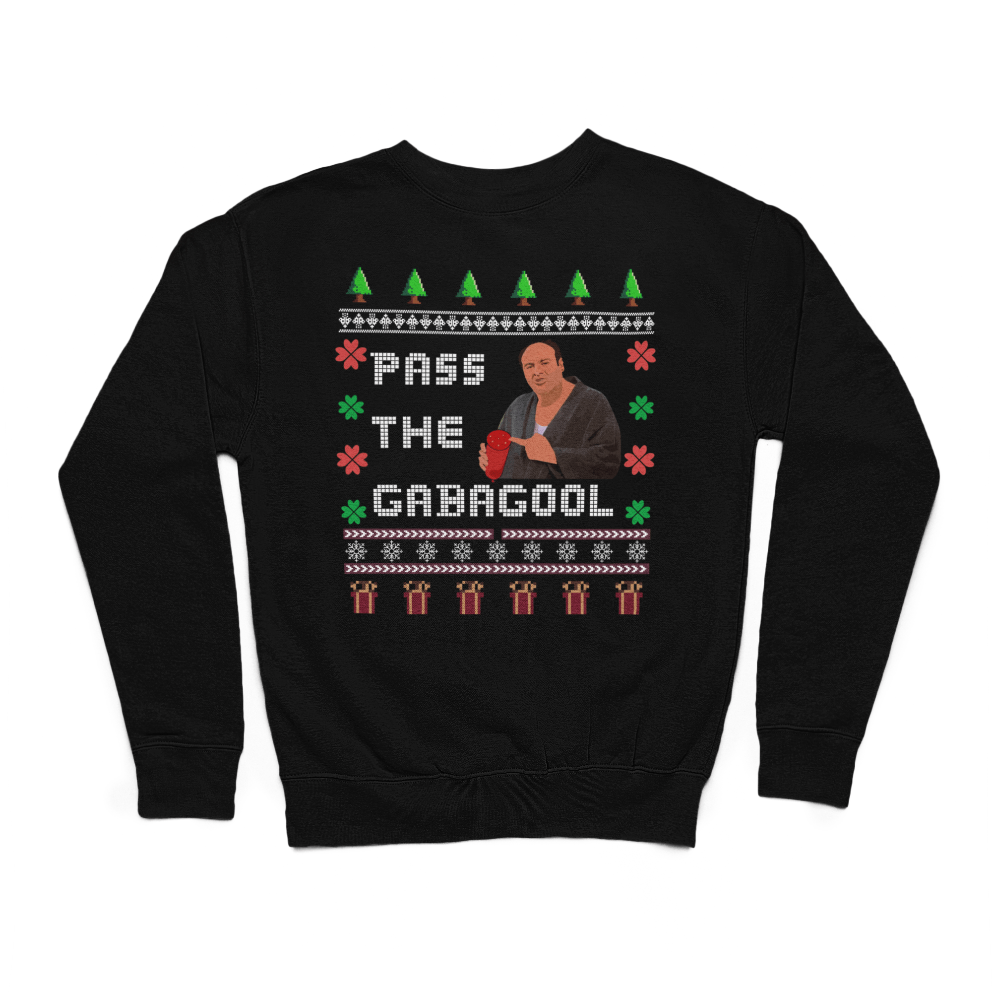Pass The Gabagool Sopranos Christmas - Sweatshirt - The Films Point