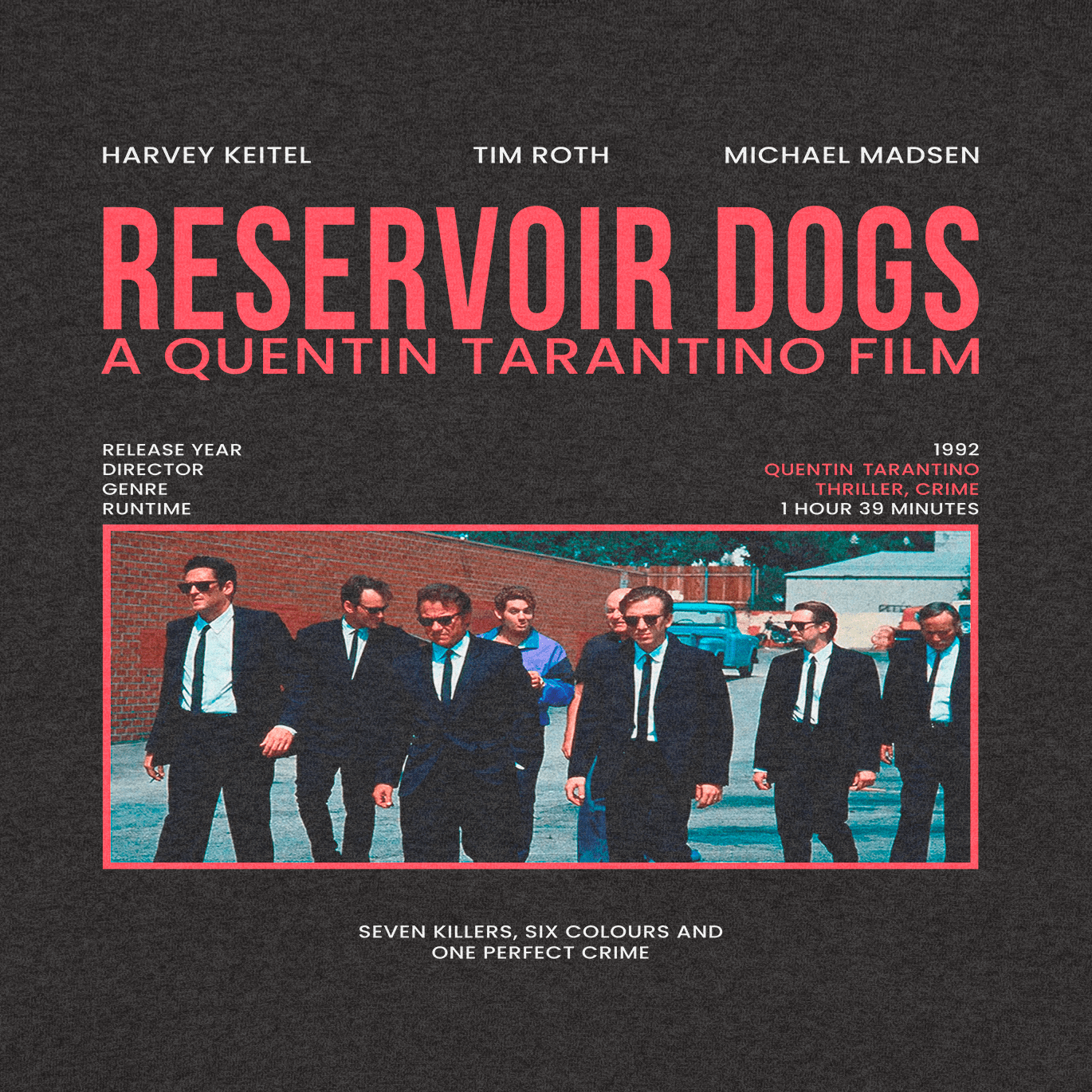 Reservoir Dogs Poster Style - T-Shirt - The Films Point
