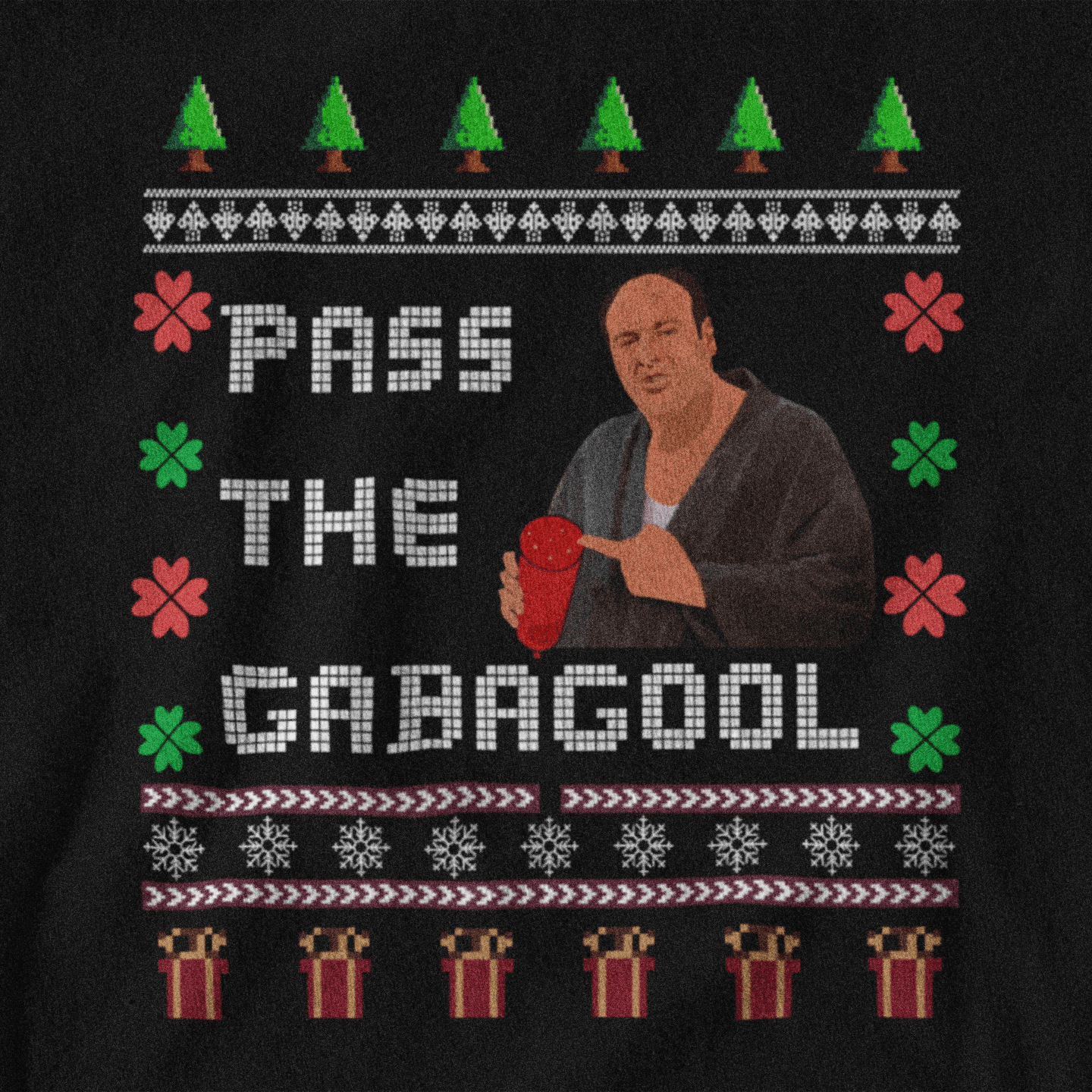Pass The Gabagool Sopranos Christmas - Sweatshirt - The Films Point