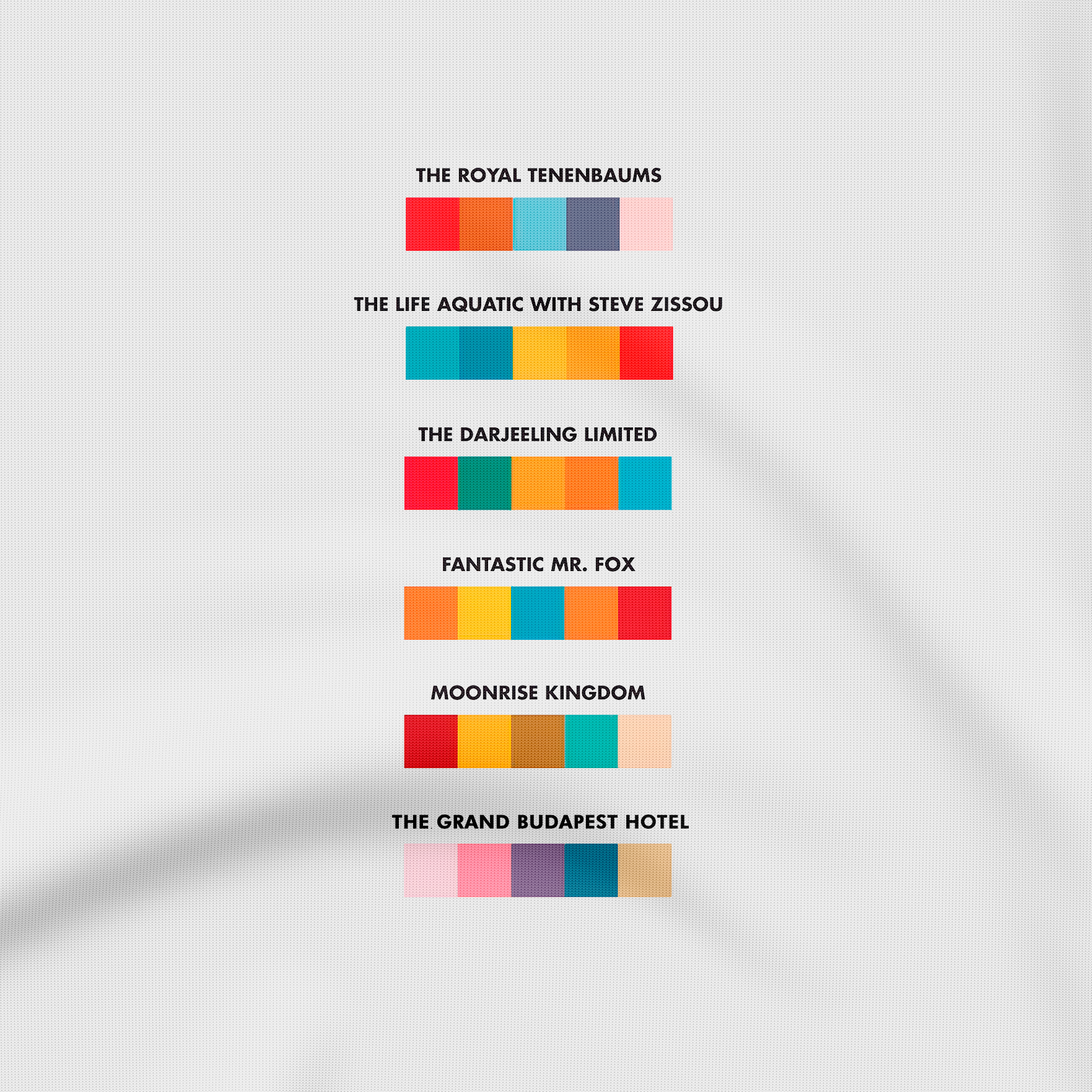 Wes Anderson Colors - T-Shirt