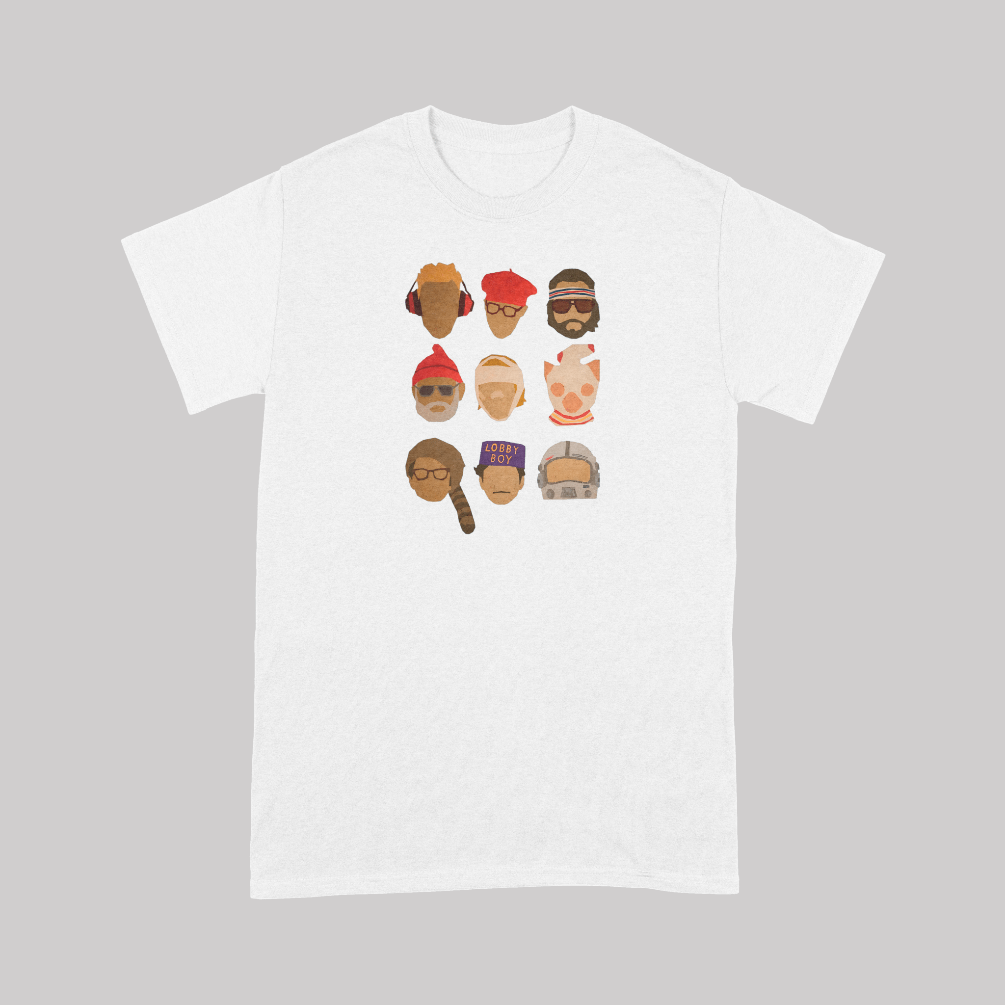 Wes Anderson Hats - T-Shirt - The Films Point