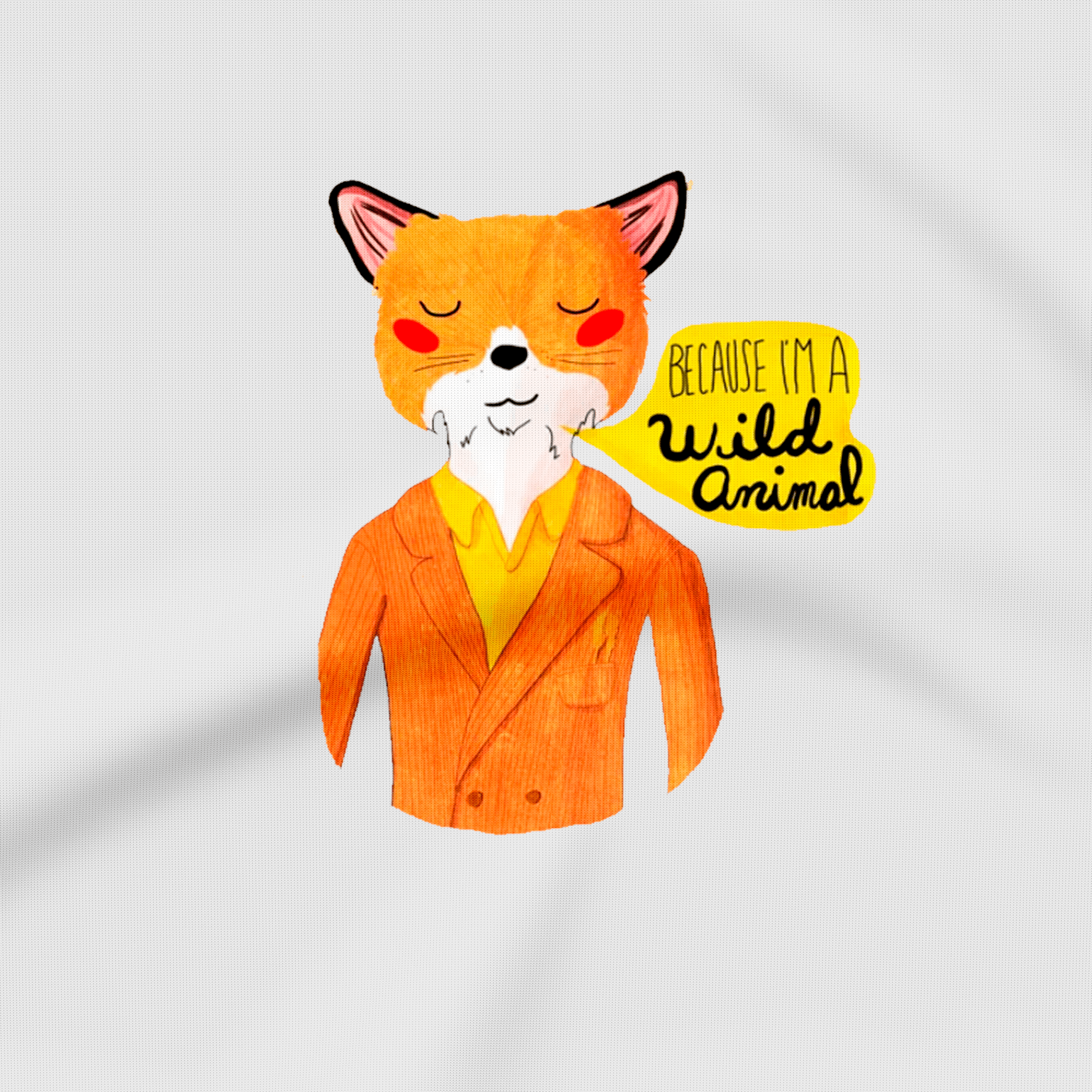 Because I'm a wild animal Fantastic Mr Fox - T-shirt - The Films Point