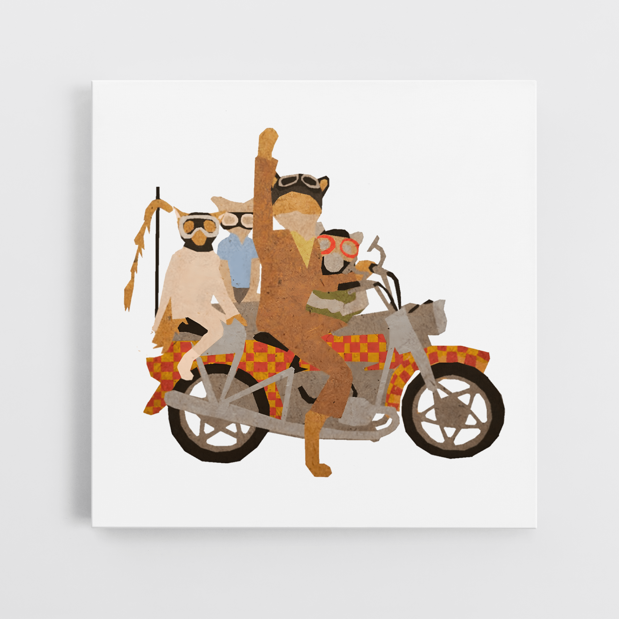 Fantastic Mr Fox Motorcycle - Canvas Art - The Films Point