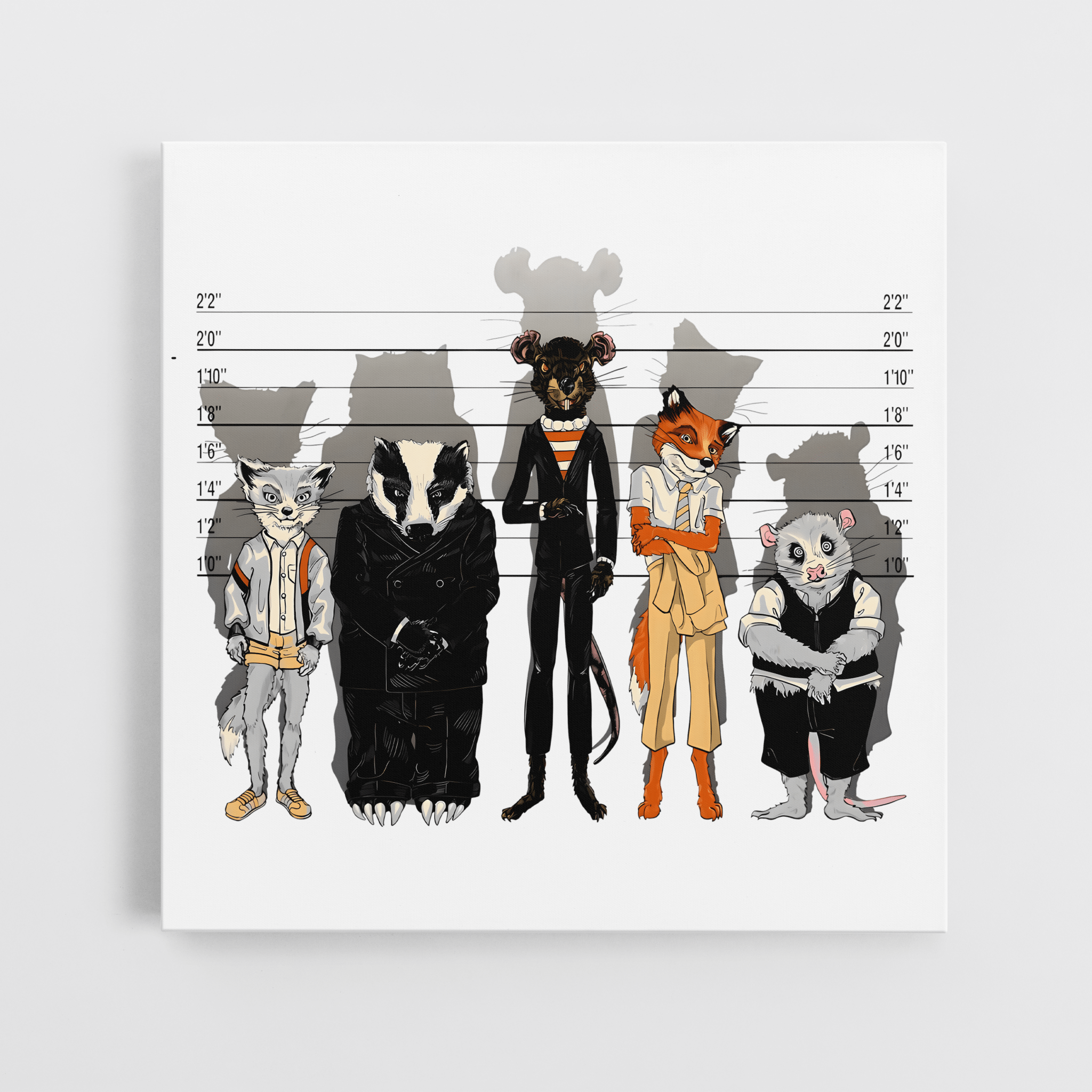 Unusual Suspects Fantastic Mr Fox - Canvas Art - The Films Point