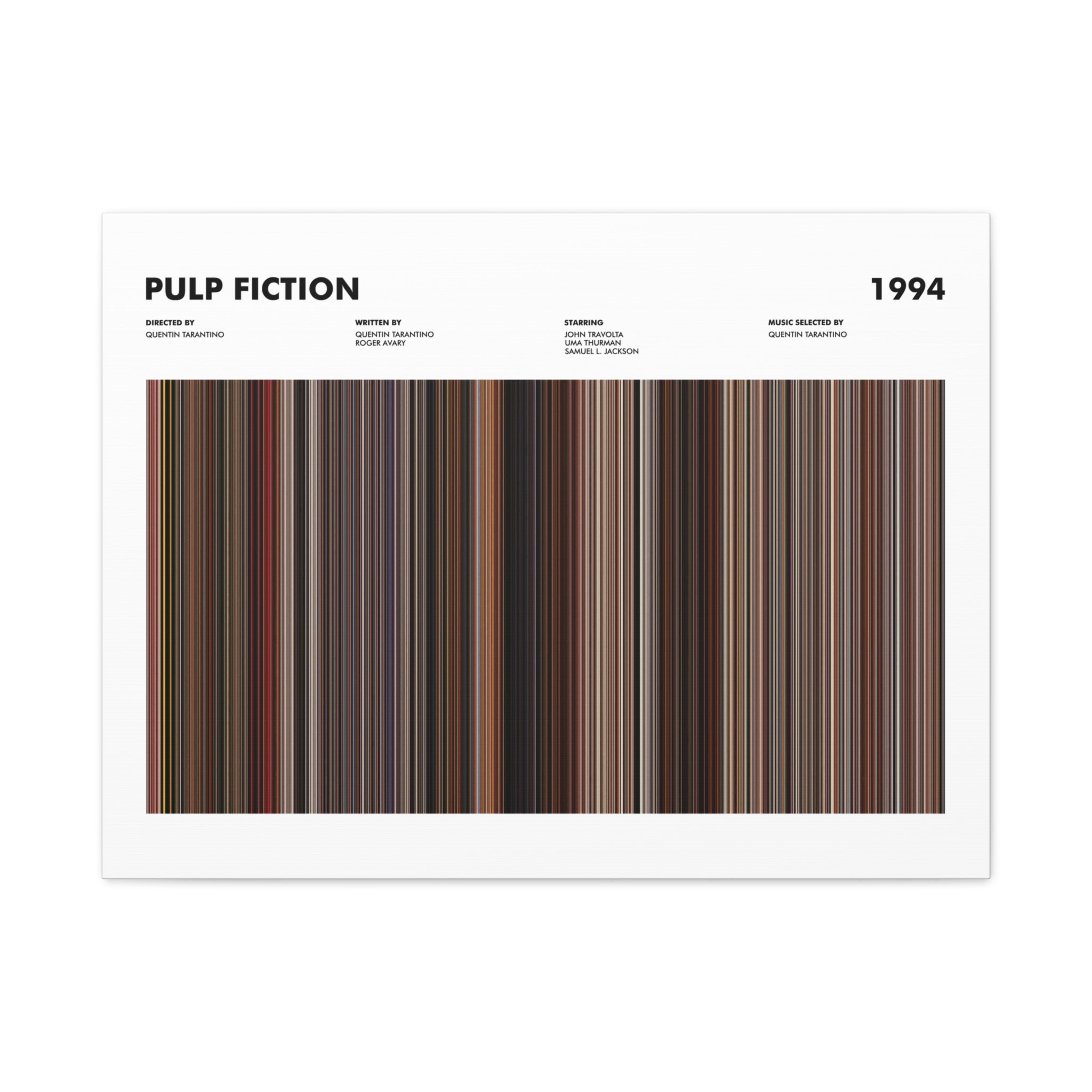 Pulp Fiction Movie Barcode - Canvas