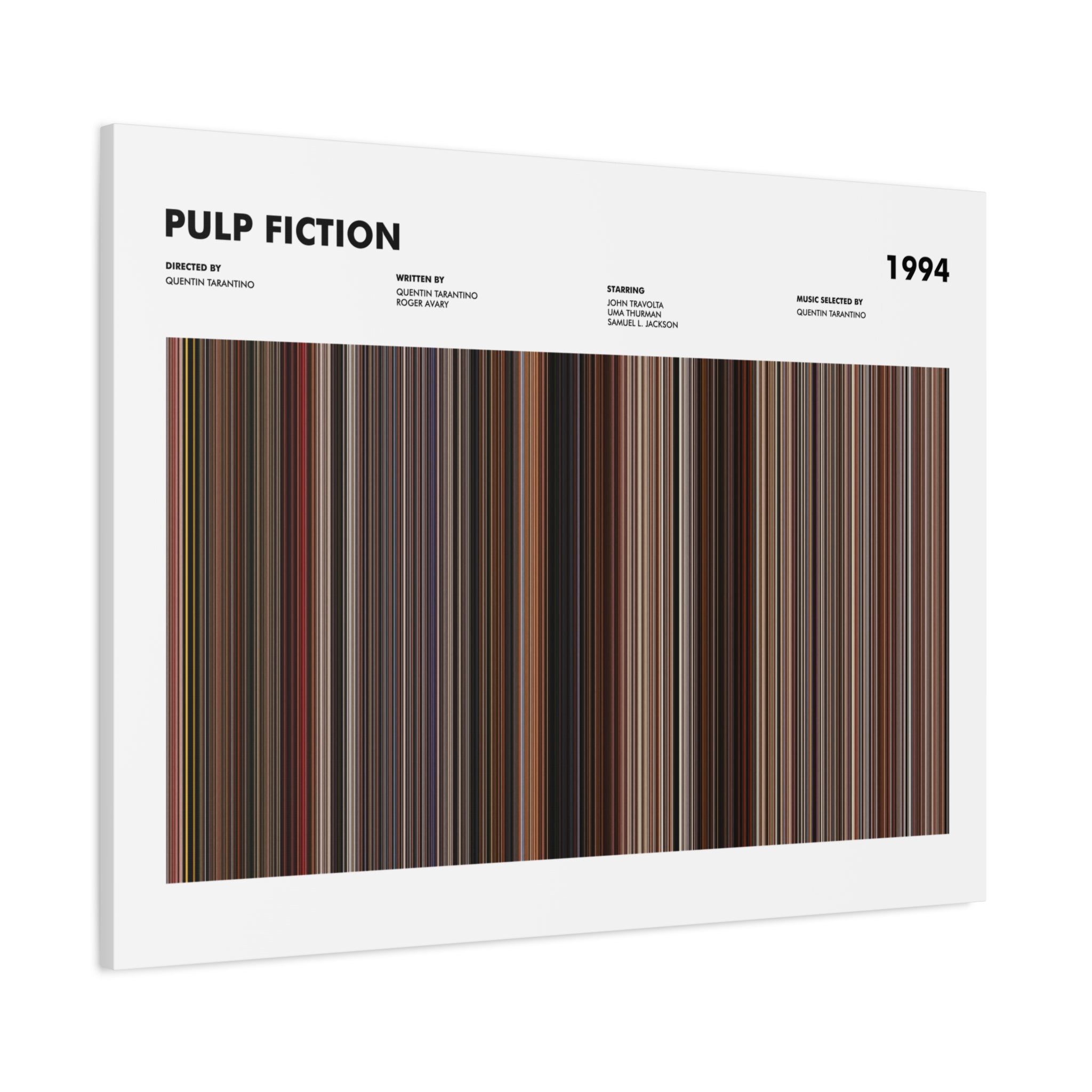 Pulp Fiction Movie Barcode - Canvas