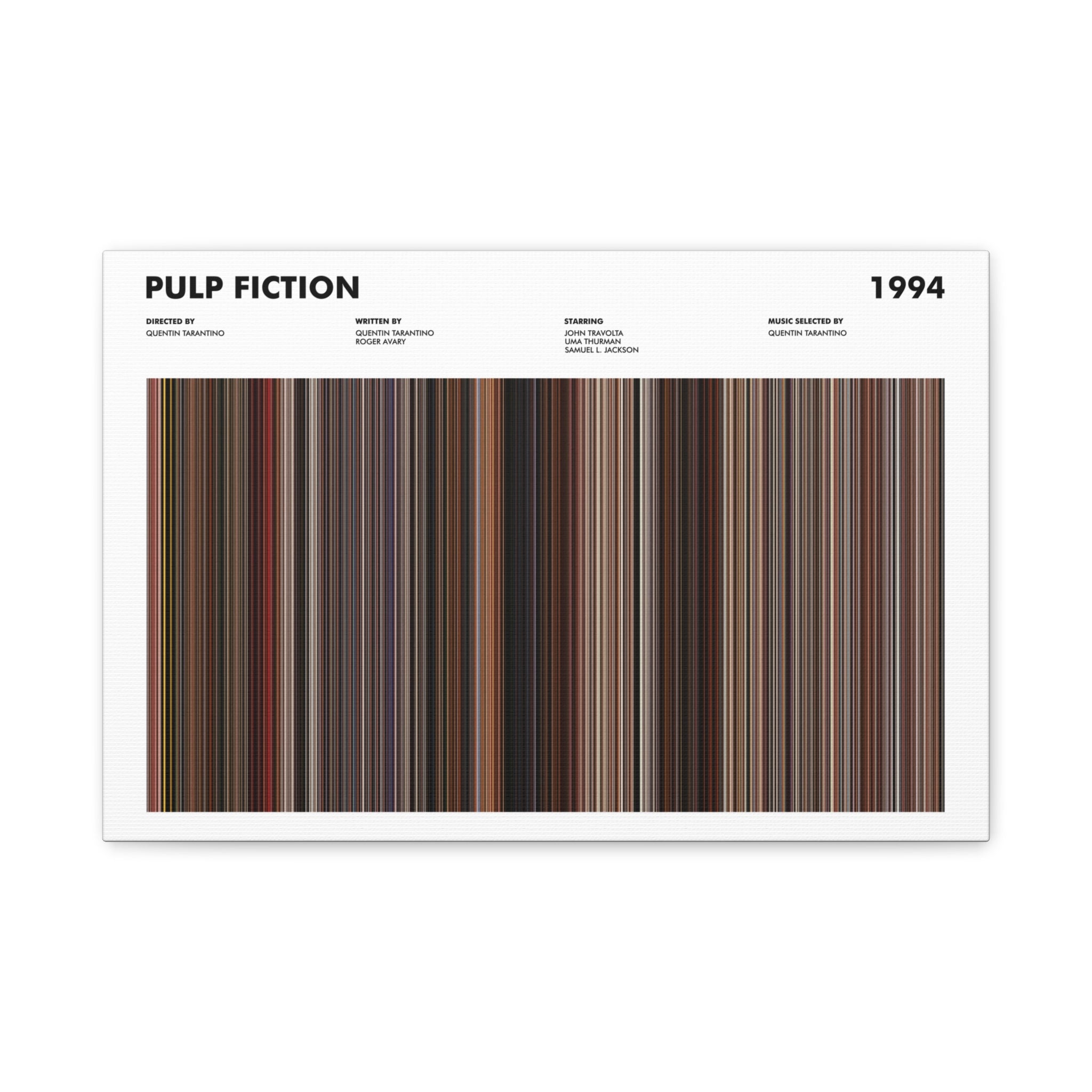 Pulp Fiction Movie Barcode - Canvas