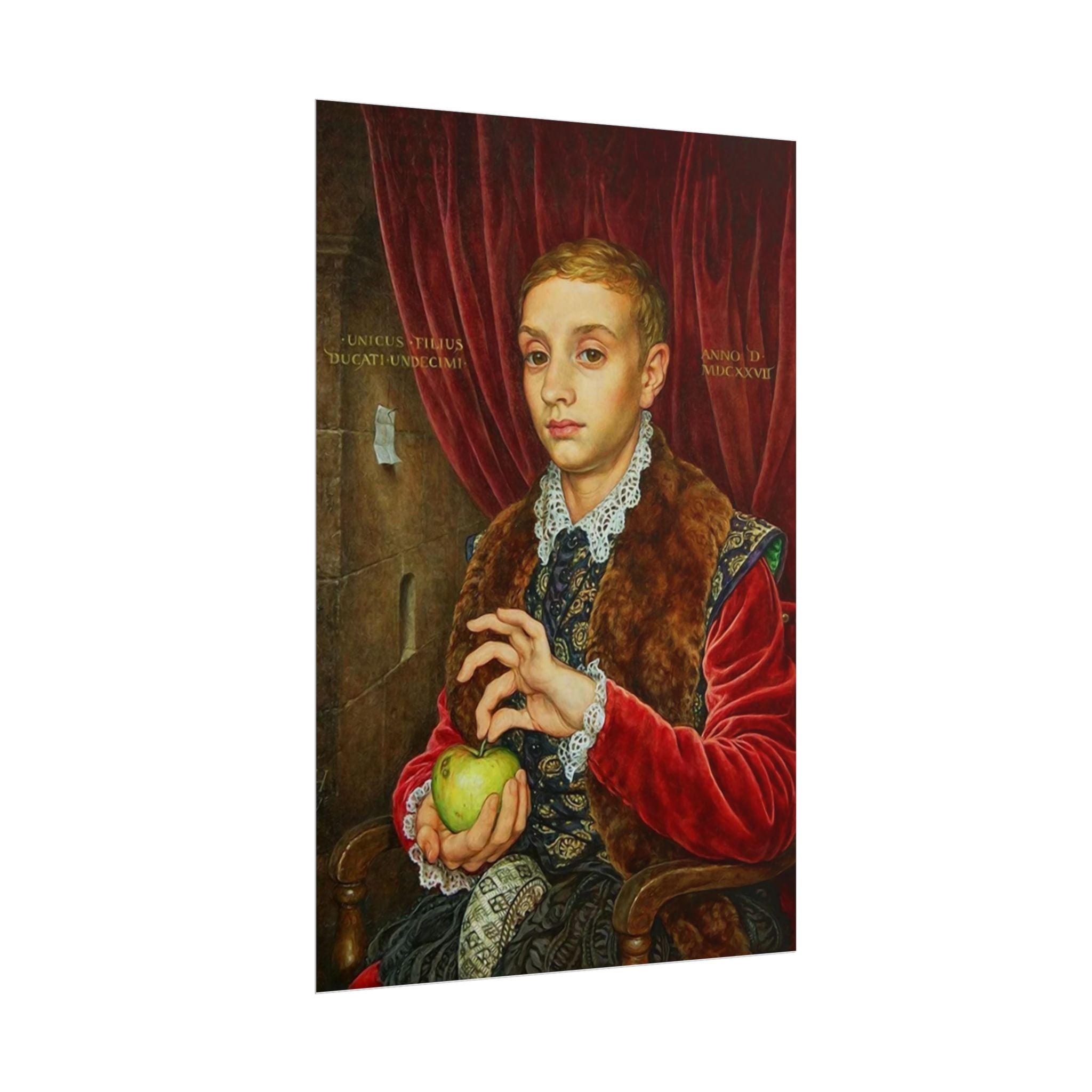 Boy with apple The Grand Budapest Hotel - Poster - The Films Point