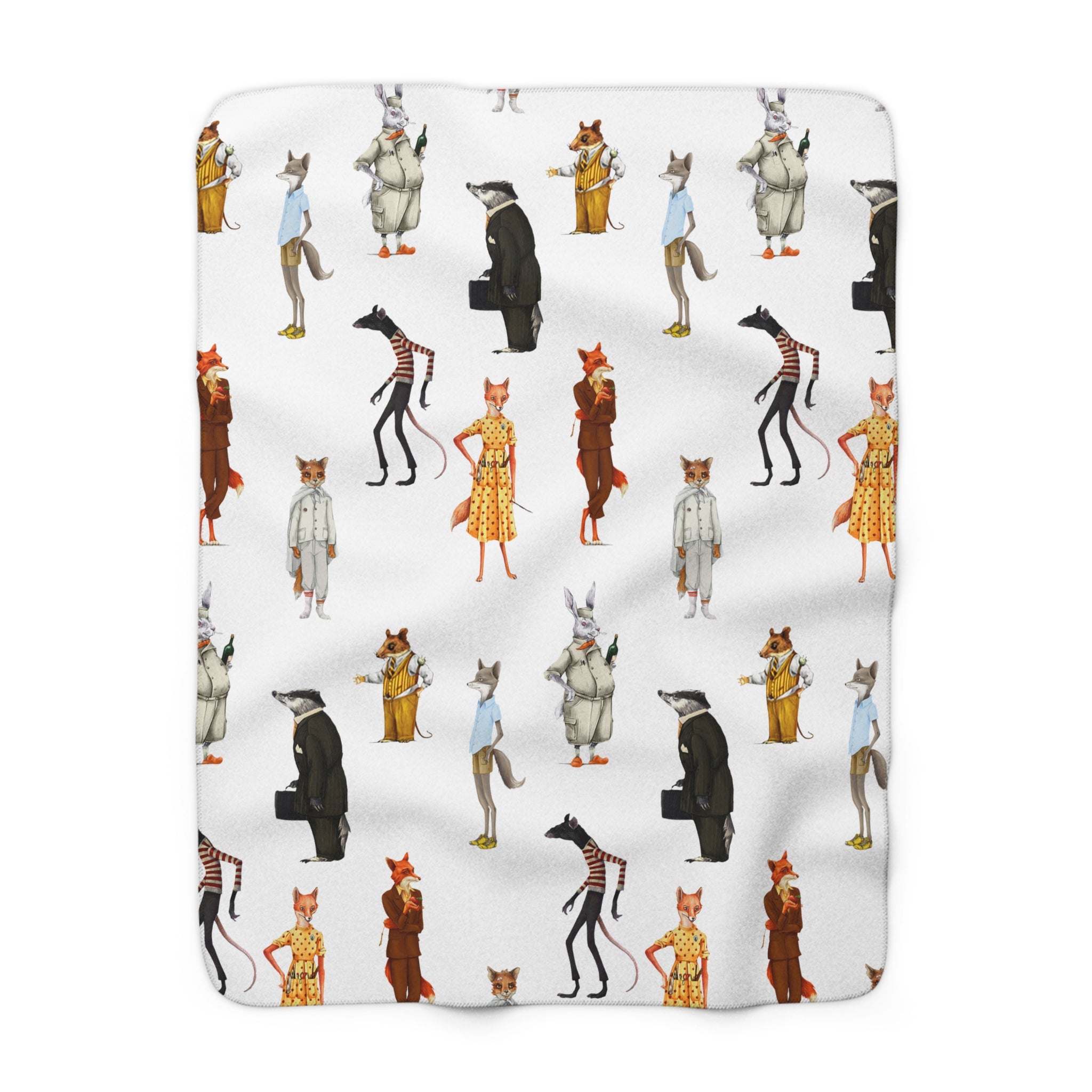 Fantastic Mr Fox family - Sherpa Fleece Blanket