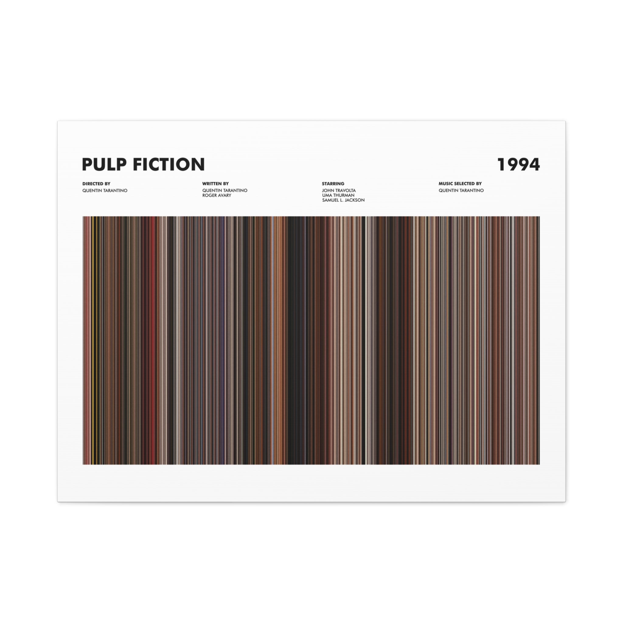 Pulp Fiction Movie Barcode - Canvas