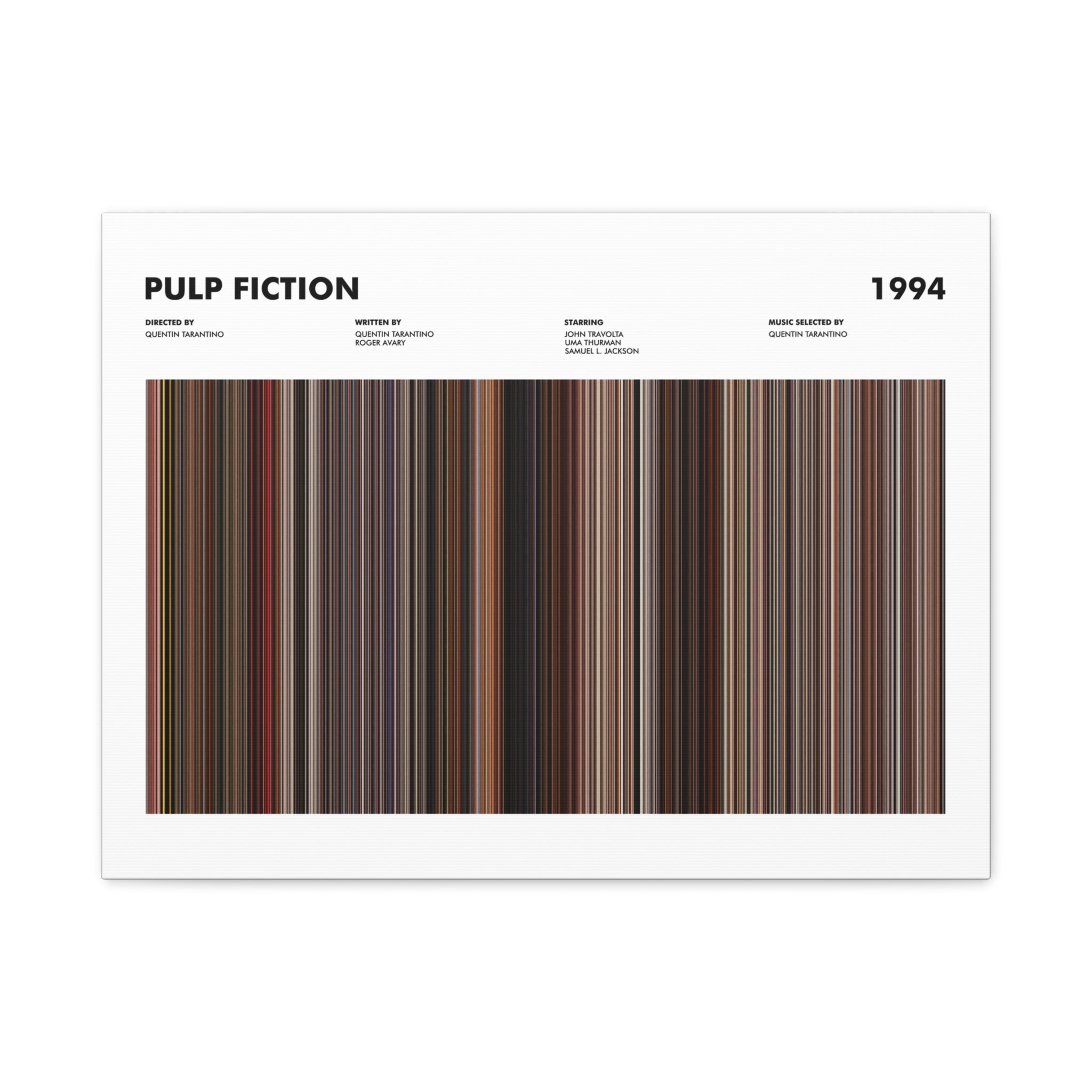 Pulp Fiction Movie Barcode - Canvas